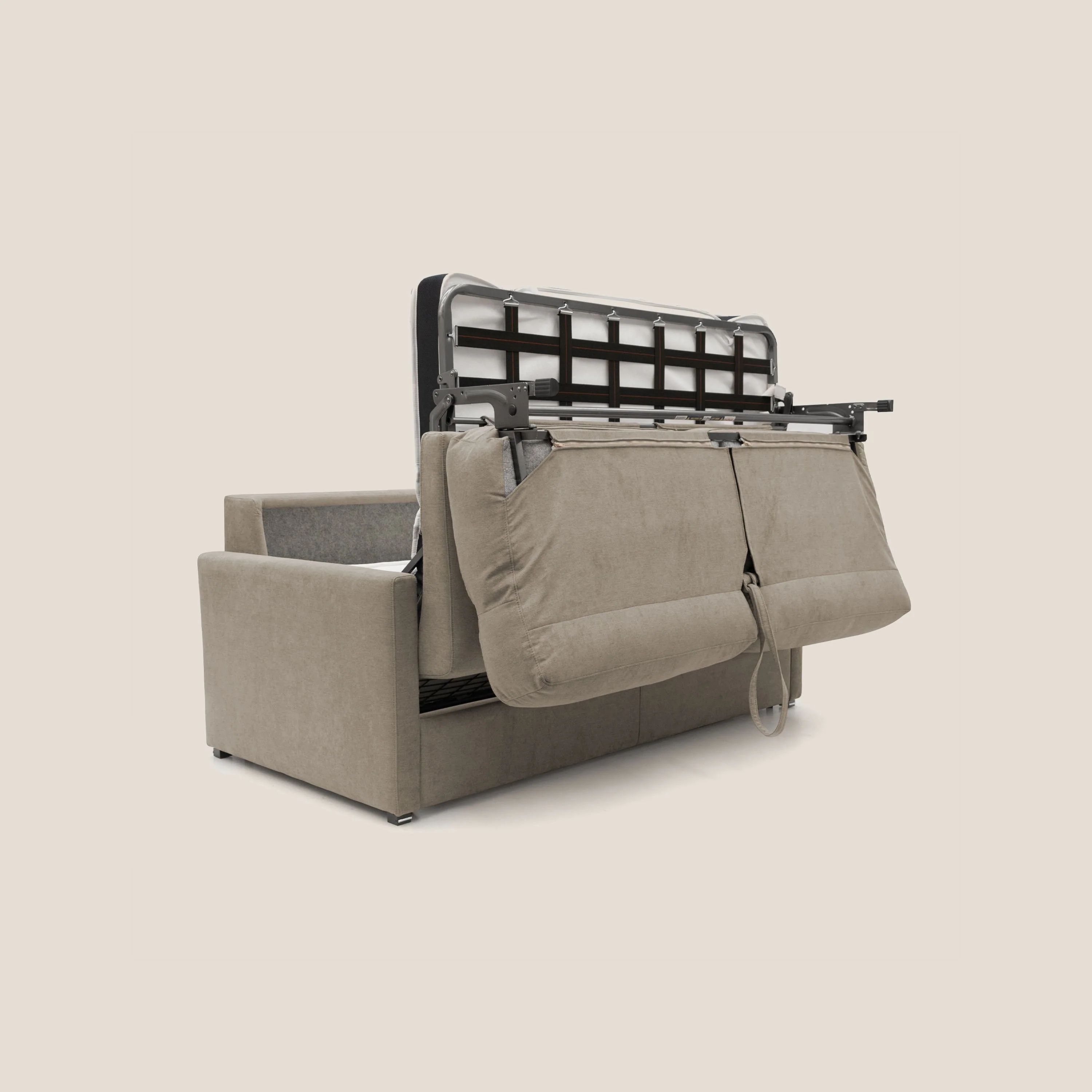 Margot canapé convertible au dossier haut et moelleux en tissu doux imperméable T02 beige - Image 7