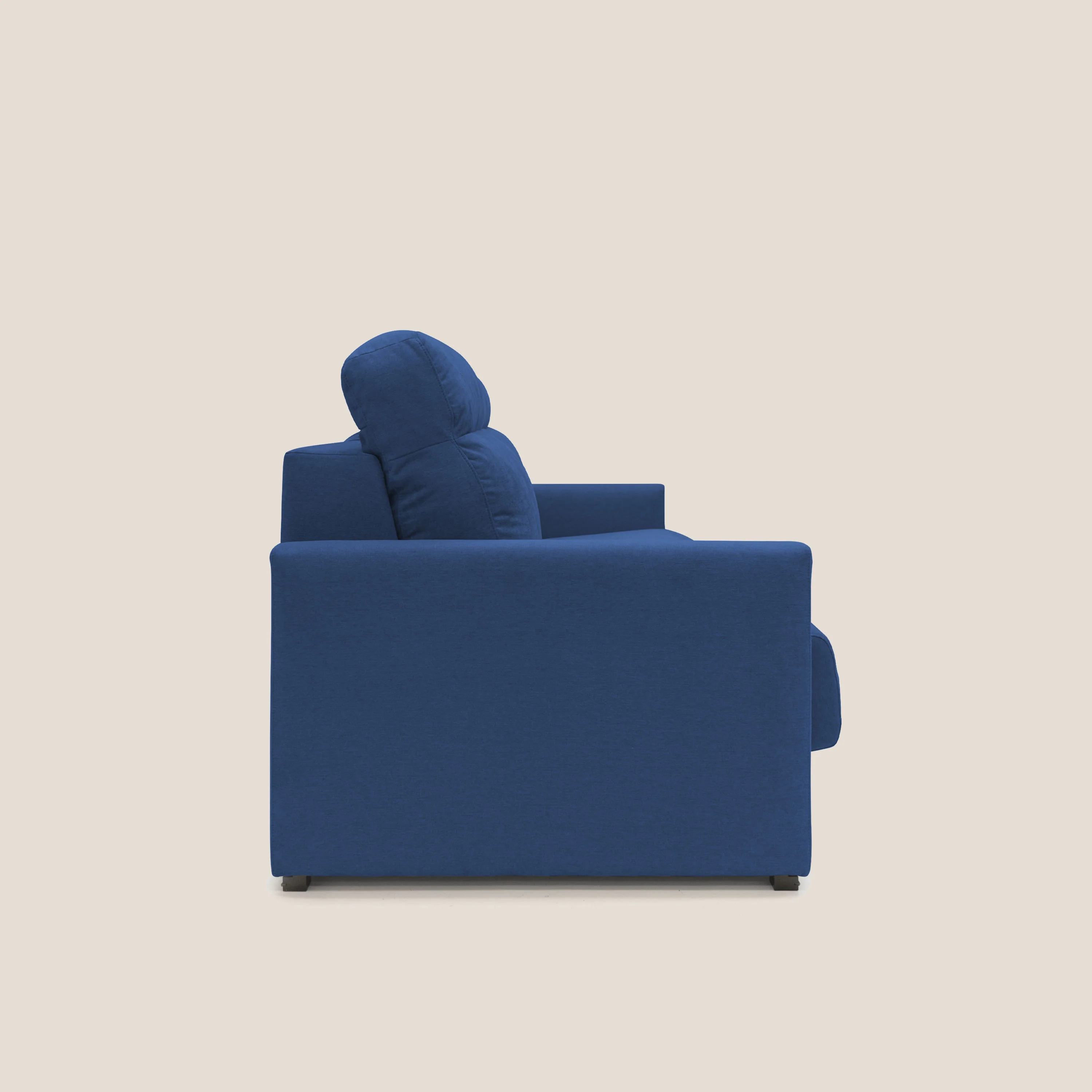 Margot canapé convertible au dossier haut et moelleux en tissu doux imperméable T02 bleu - Image 5