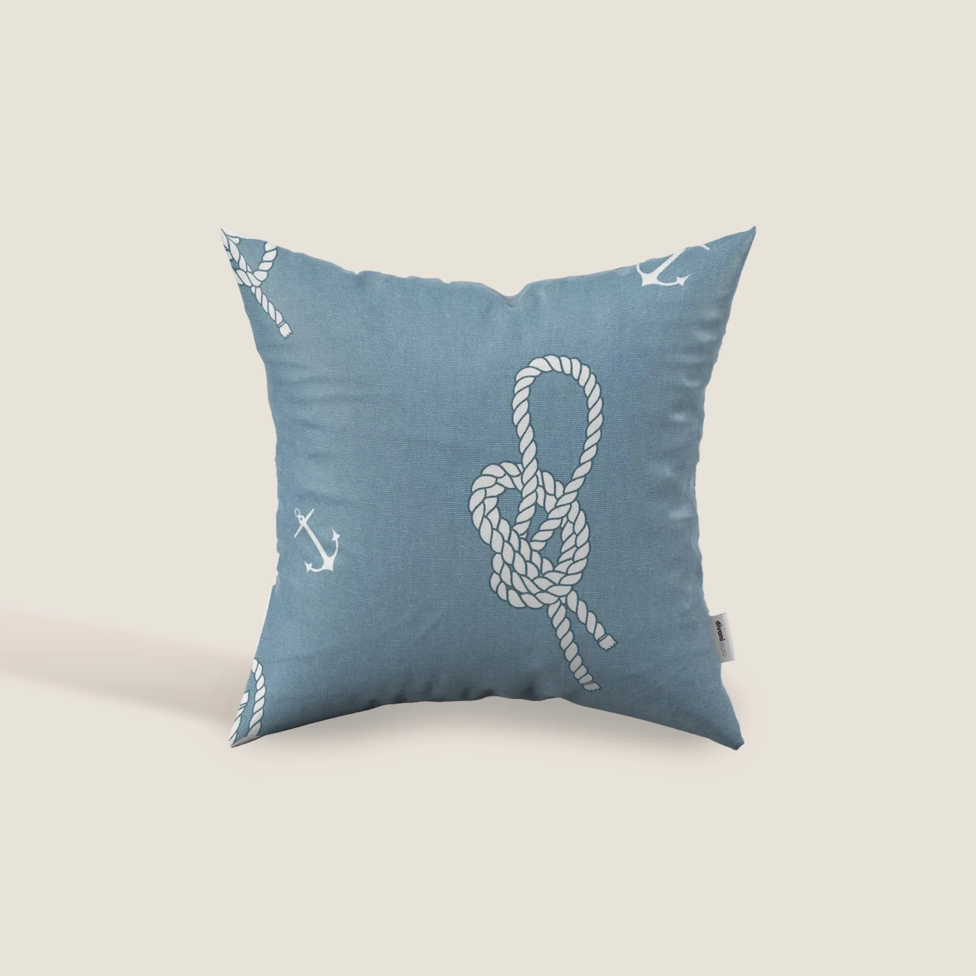 Marino coussins fantaisie style marin en coton azur
