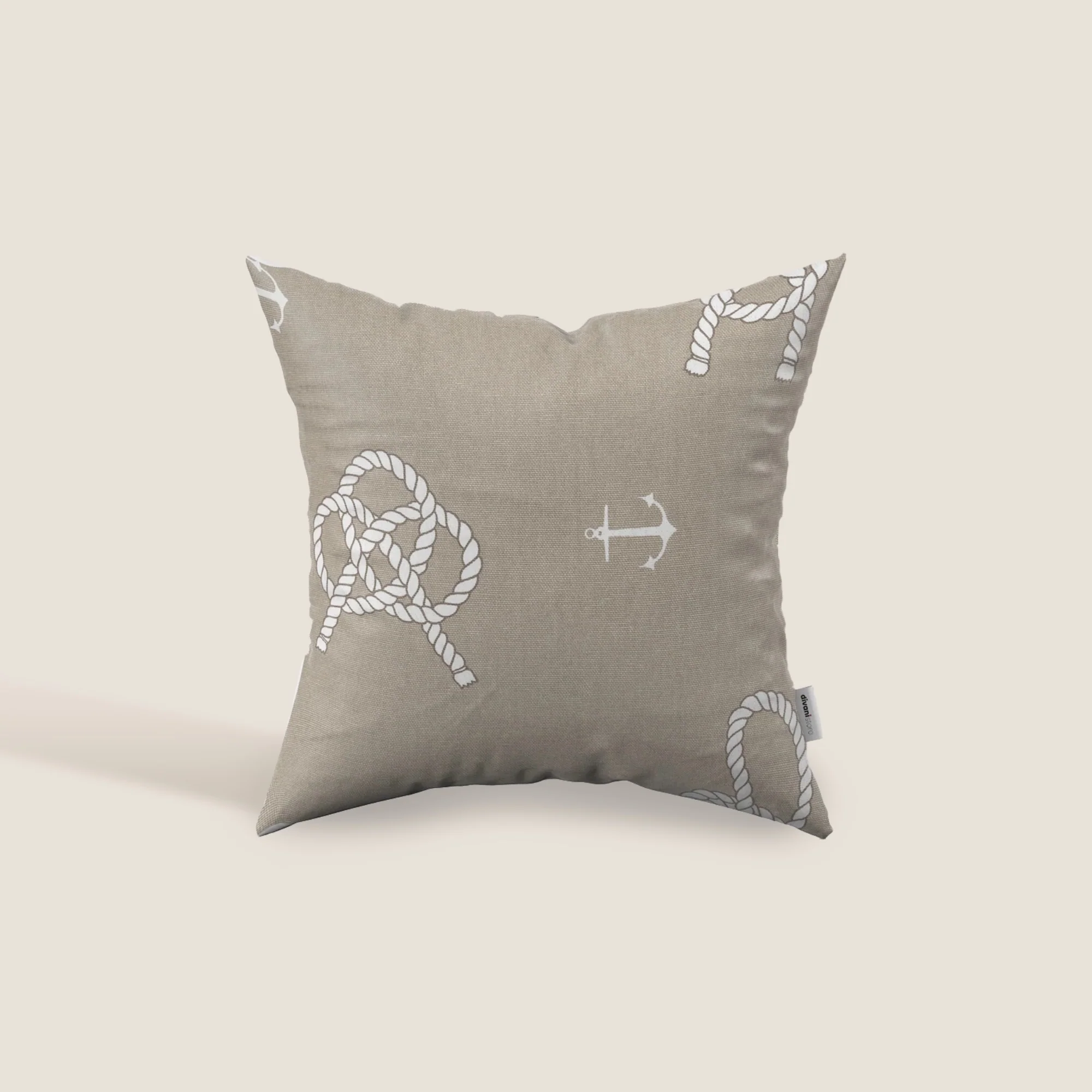 Marino coussins fantaisie style marin en coton beige