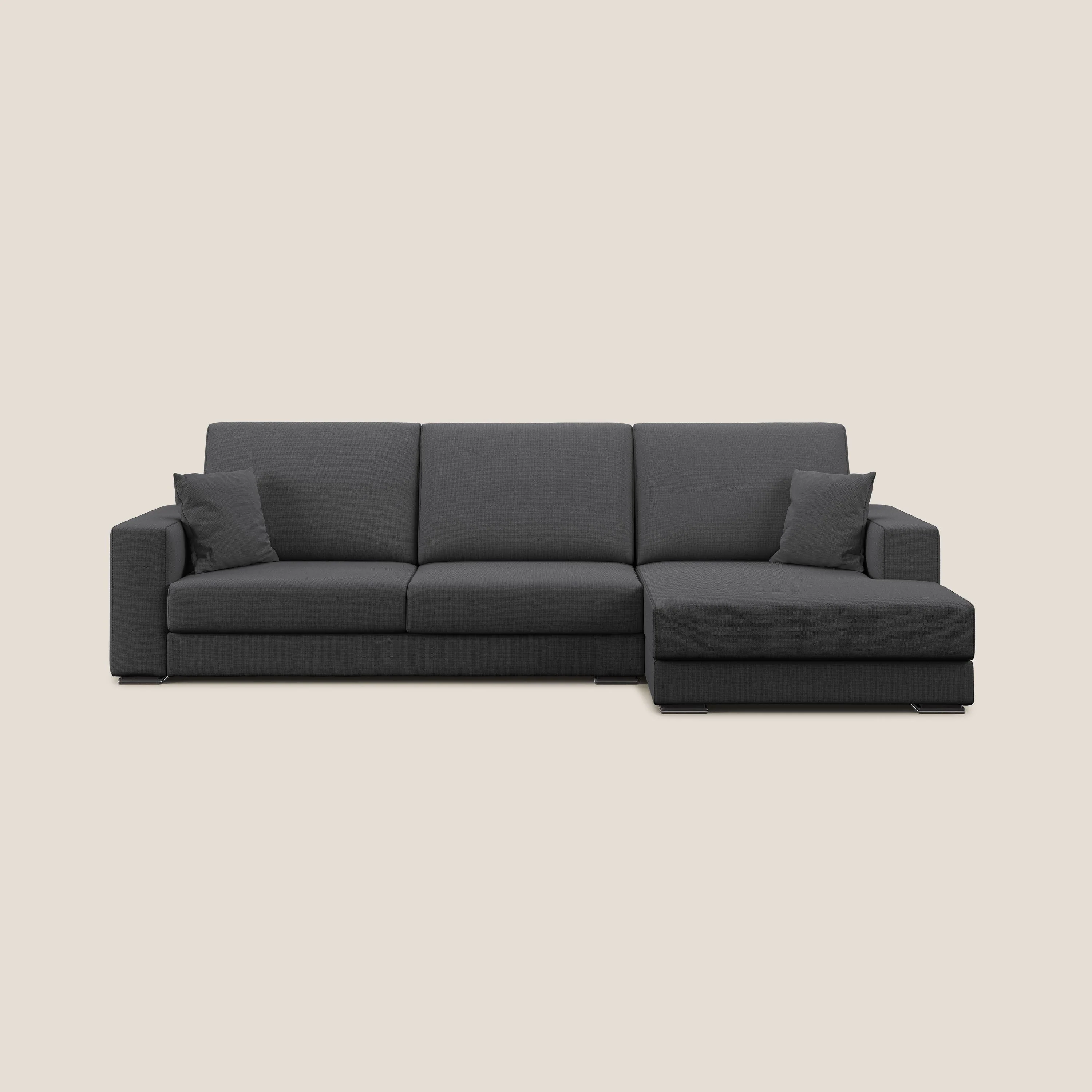 Marte canapé d'angle en tissu détachable et imperméable T08 anthracite