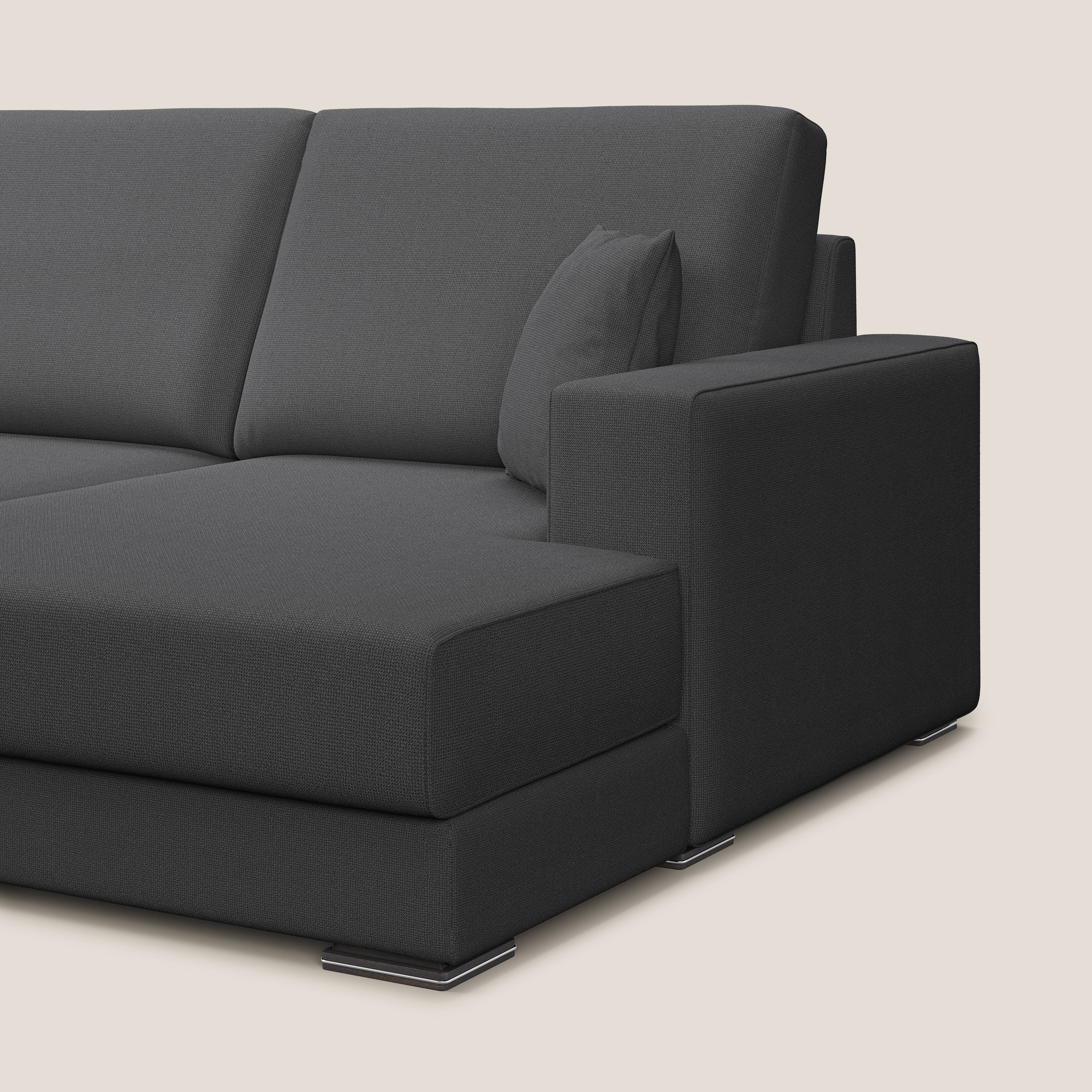 Marte canapé d'angle en tissu détachable et imperméable T08 anthracite - Image 3