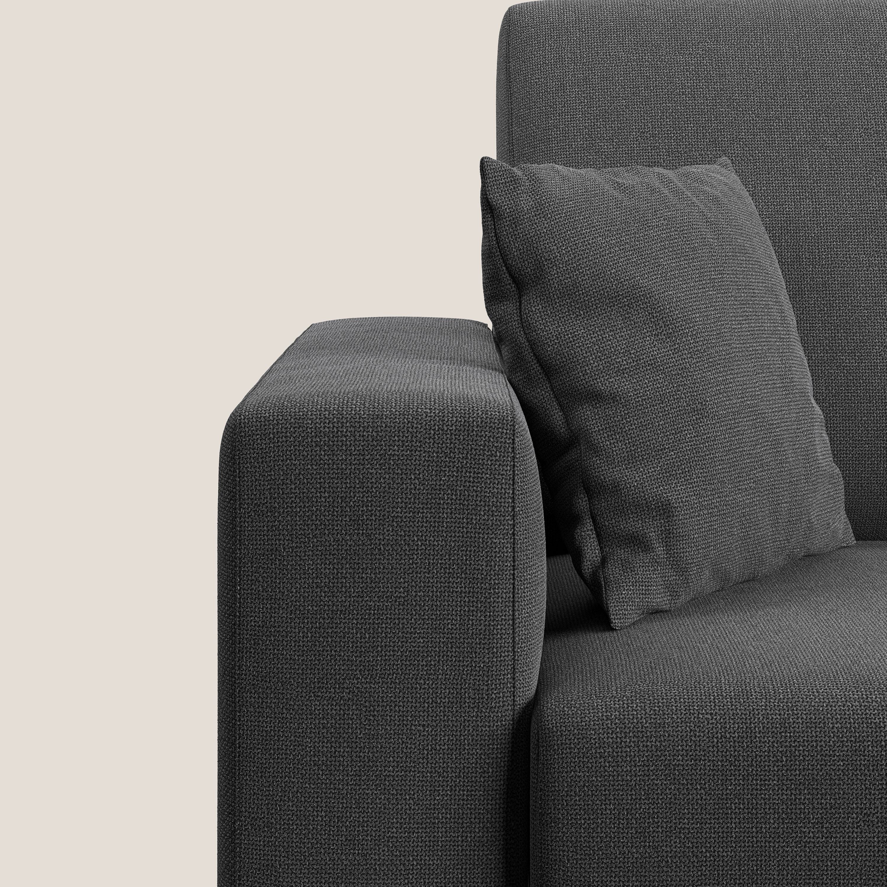 Marte canapé d'angle en tissu détachable et imperméable T08 anthracite - Image 4
