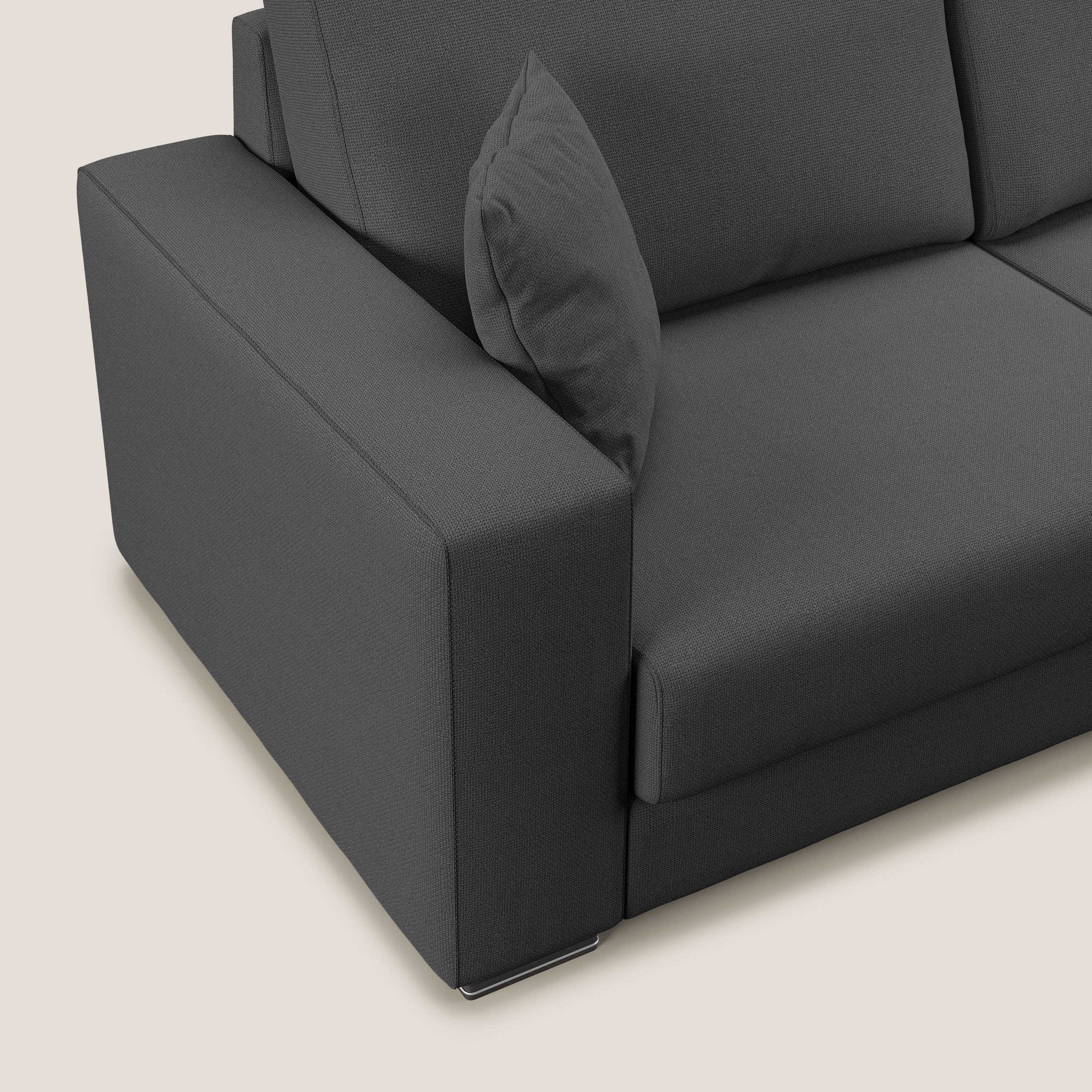 Marte canapé d'angle en tissu détachable et imperméable T08 anthracite - Image 6