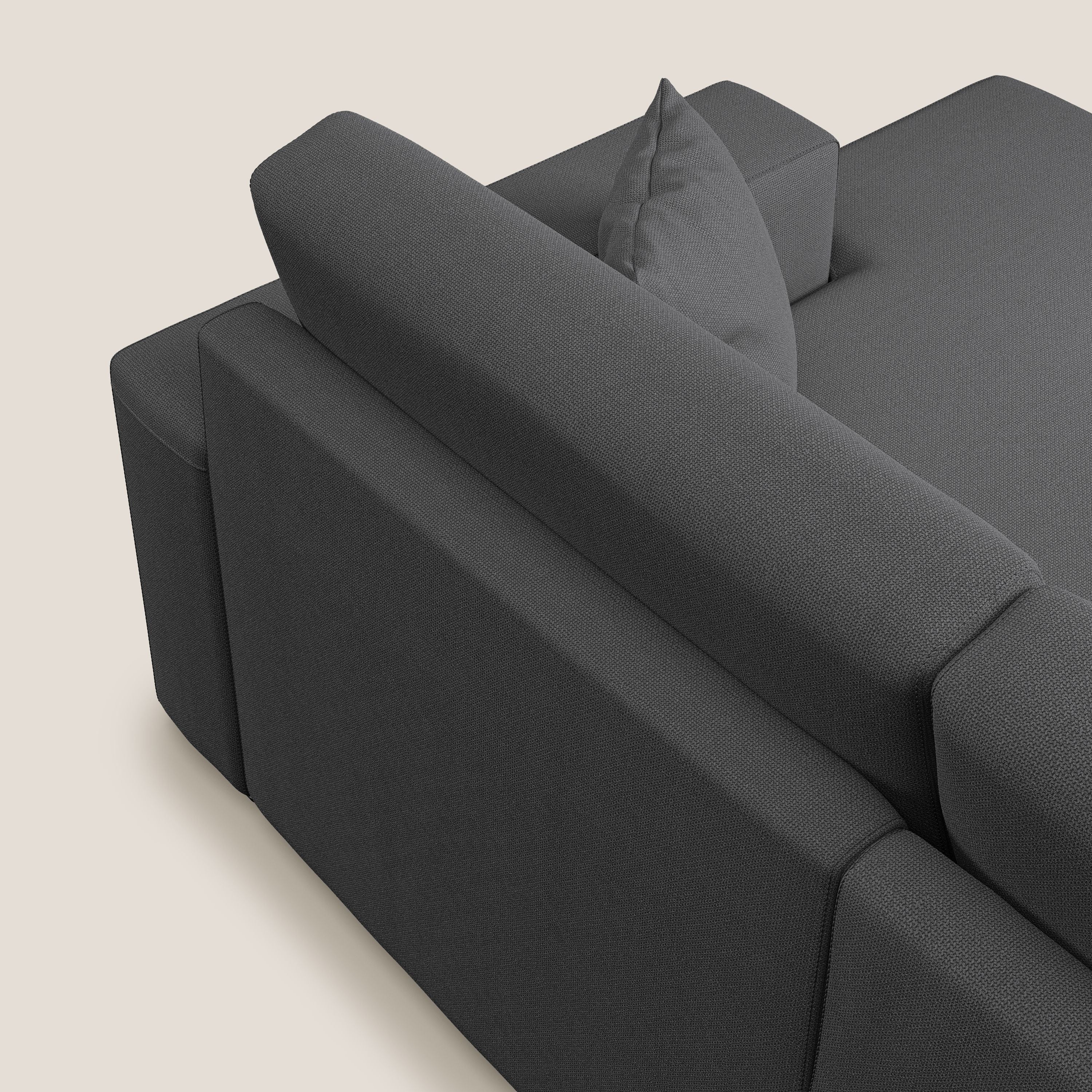 Marte canapé d'angle en tissu détachable et imperméable T08 anthracite - Image 8