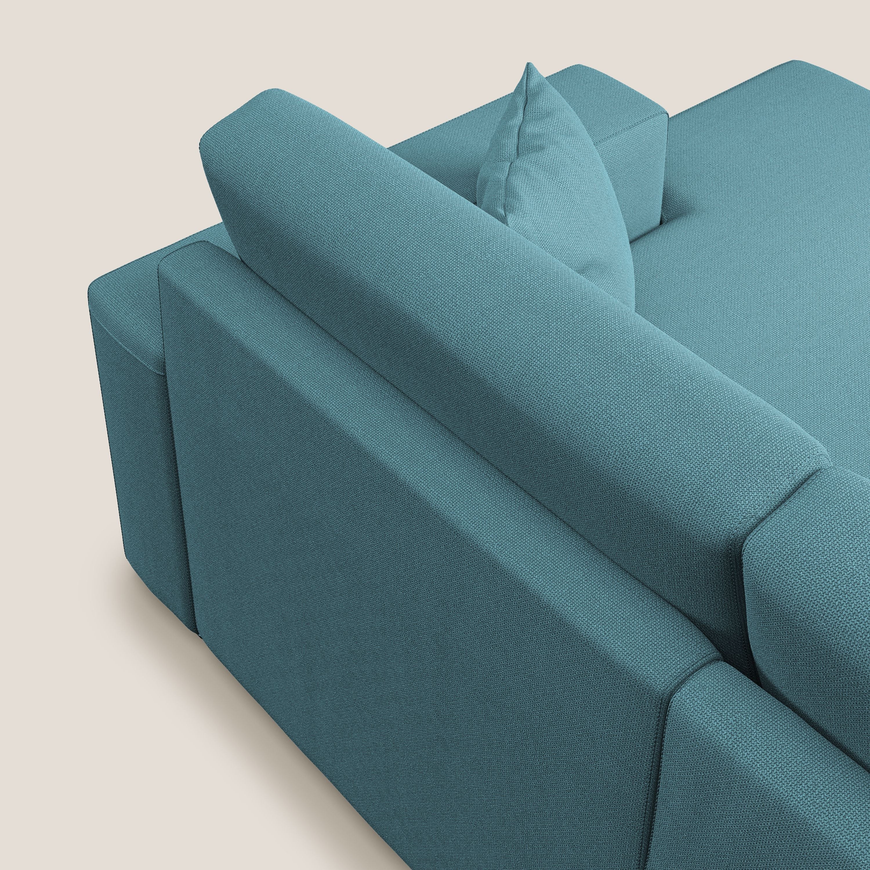 Marte canapé d'angle en tissu détachable et imperméable T08 bleu ciel - Image 7