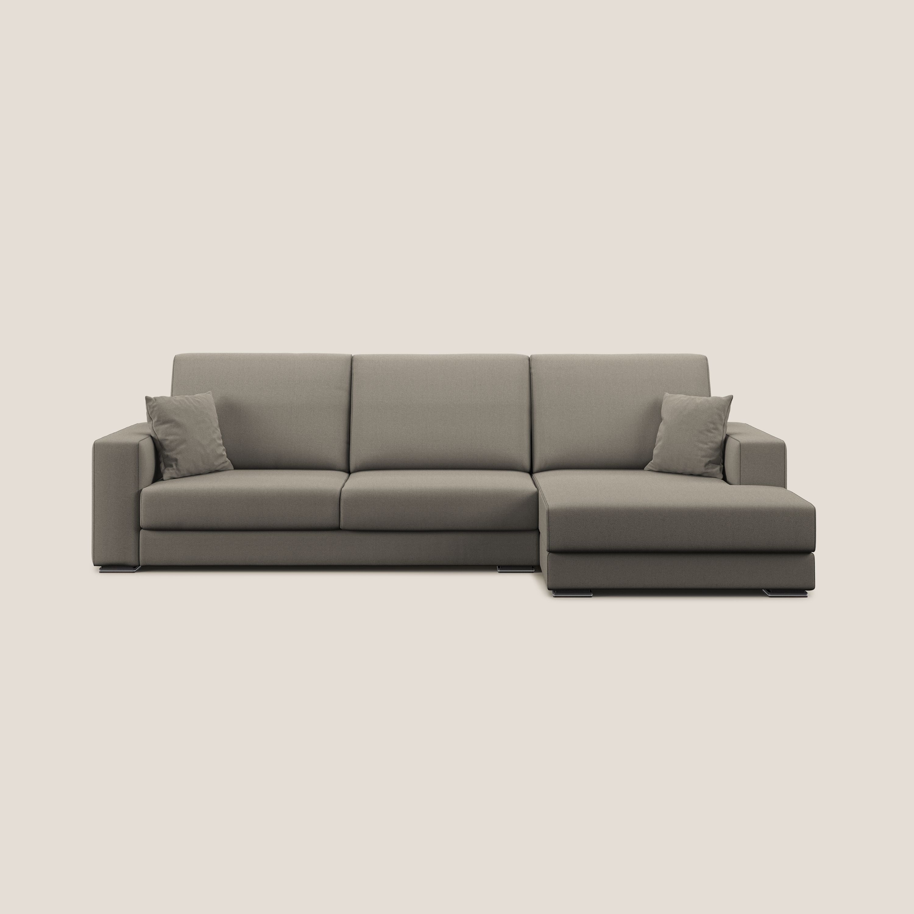 Marte canapé d'angle en tissu détachable et imperméable T08 Taupe tortora