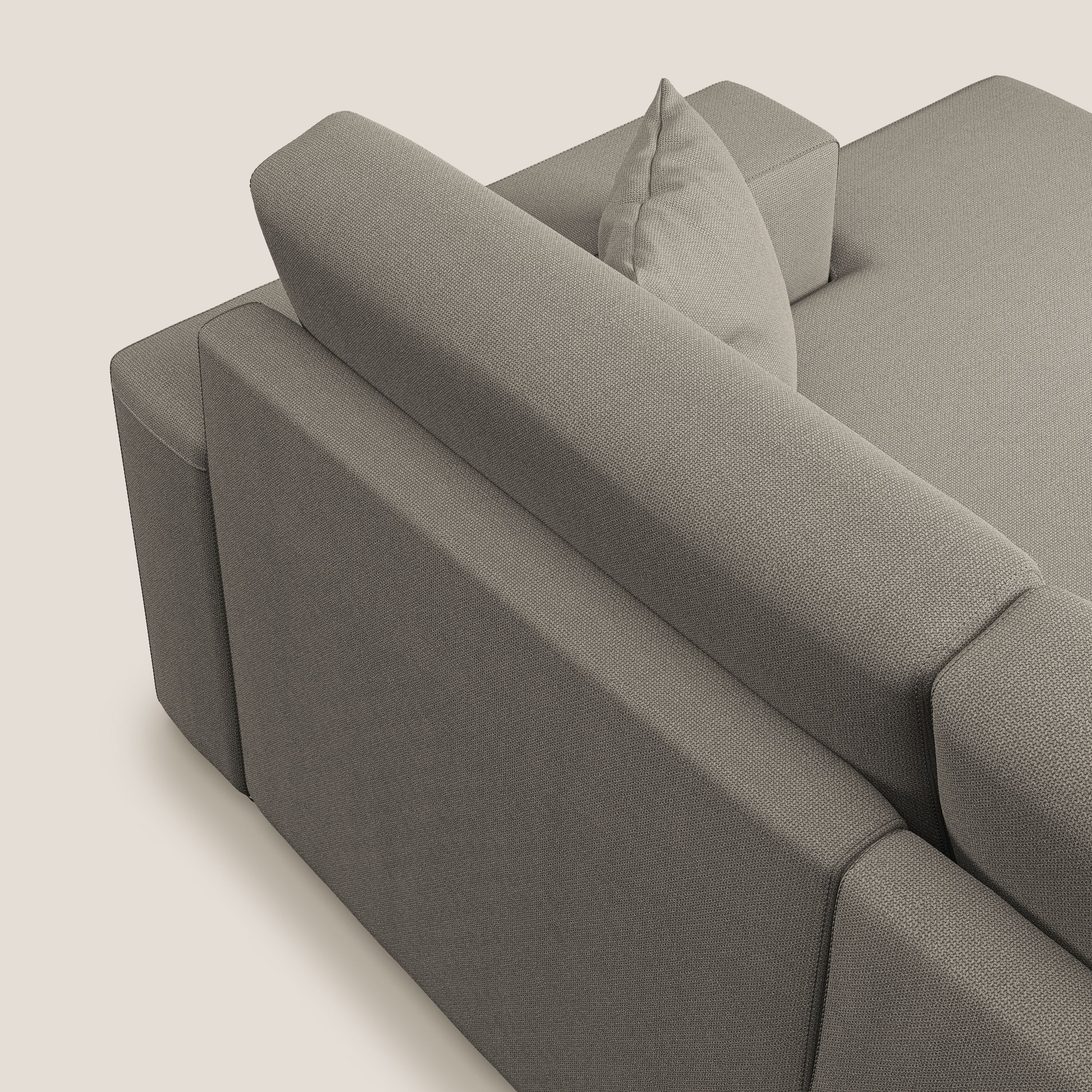 Marte canapé d'angle en tissu détachable et imperméable T08 Taupe tortora - Image 8