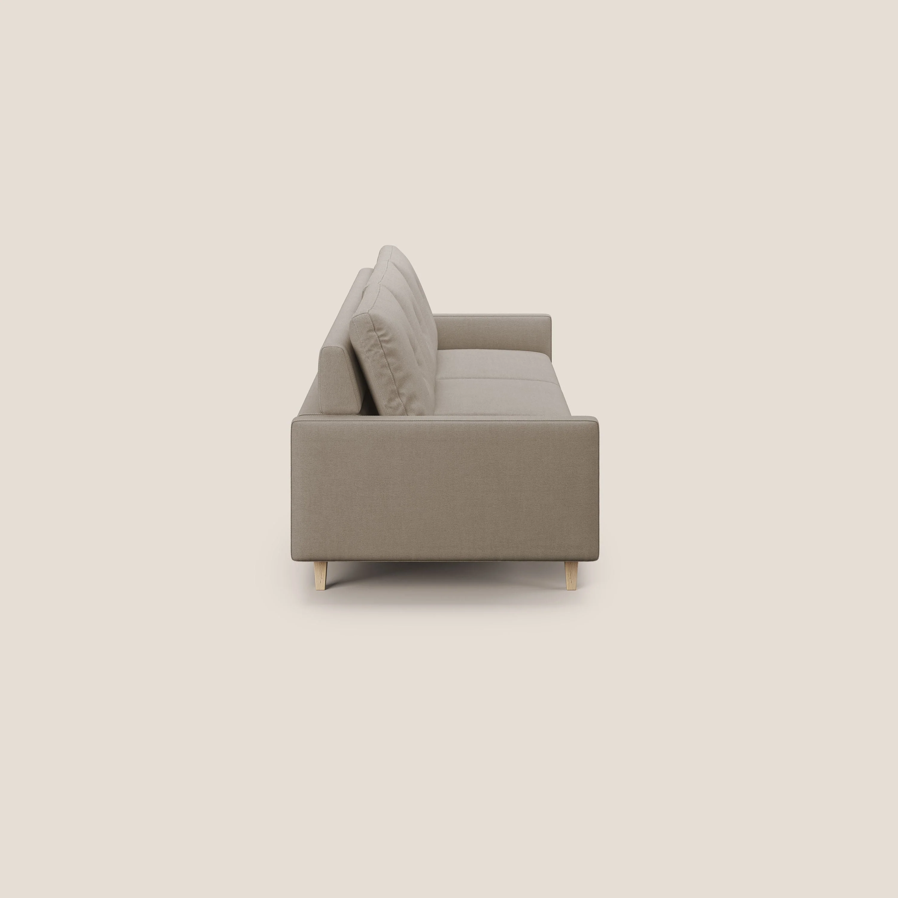 Matisse canapé 3 assises coulissantes et dossier en duvet d'oie en tissu détachable T17 beige - Image 4