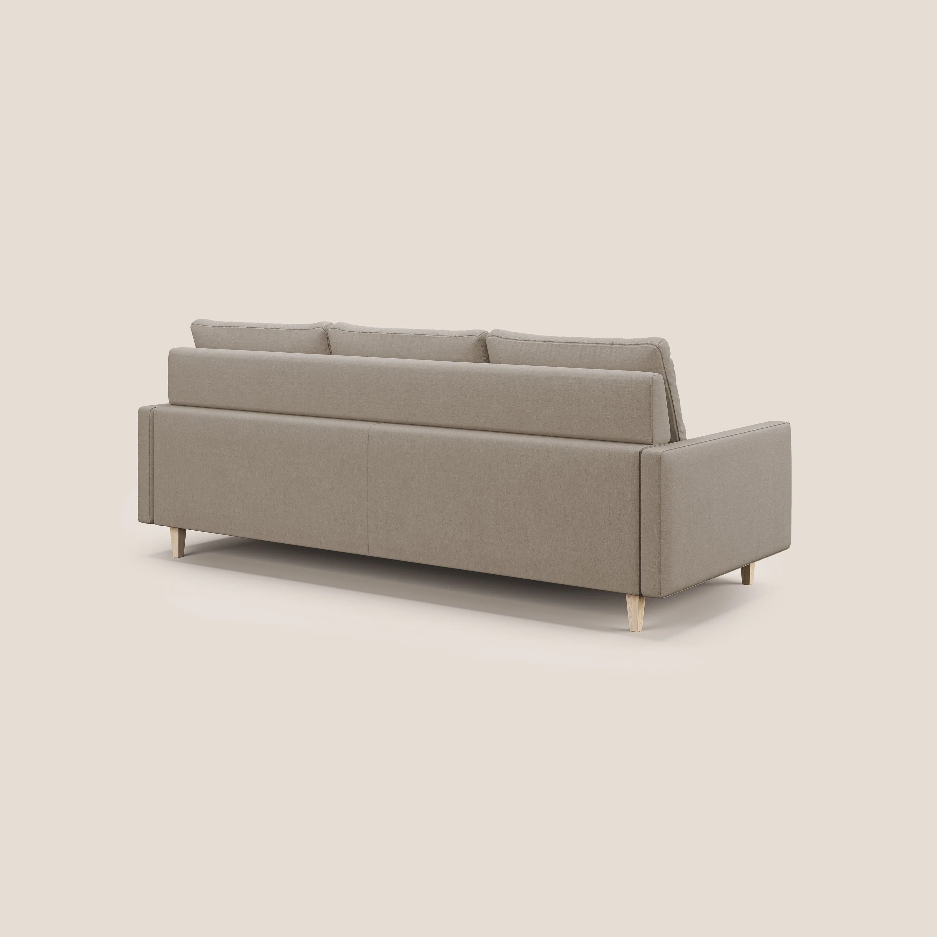 Matisse canapé 3 assises coulissantes et dossier en duvet d'oie en tissu détachable T17 beige - Image 5