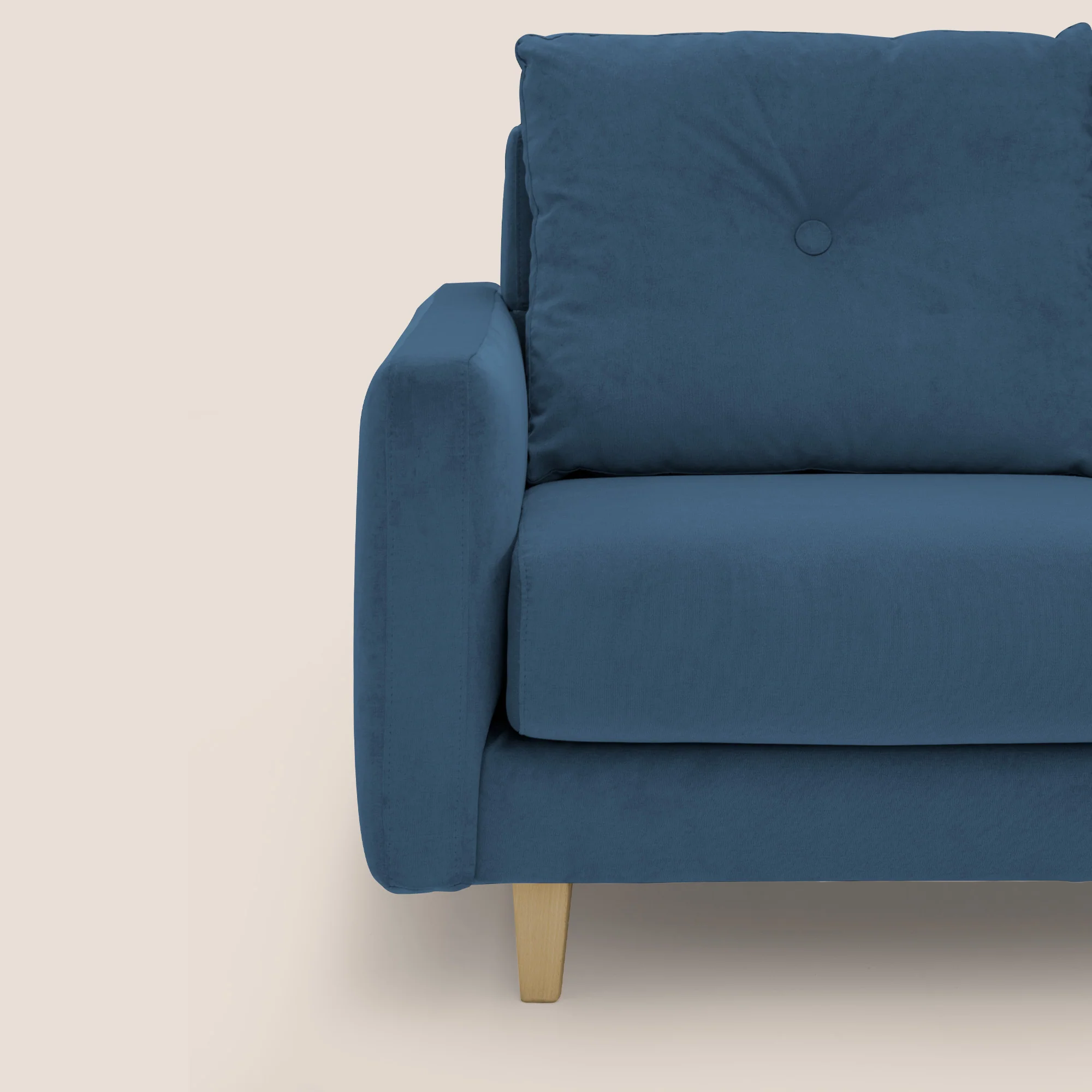 Matisse canapé 3 assises coulissantes et dossier en duvet d'oie en tissu détachable T17 bleu - Image 10