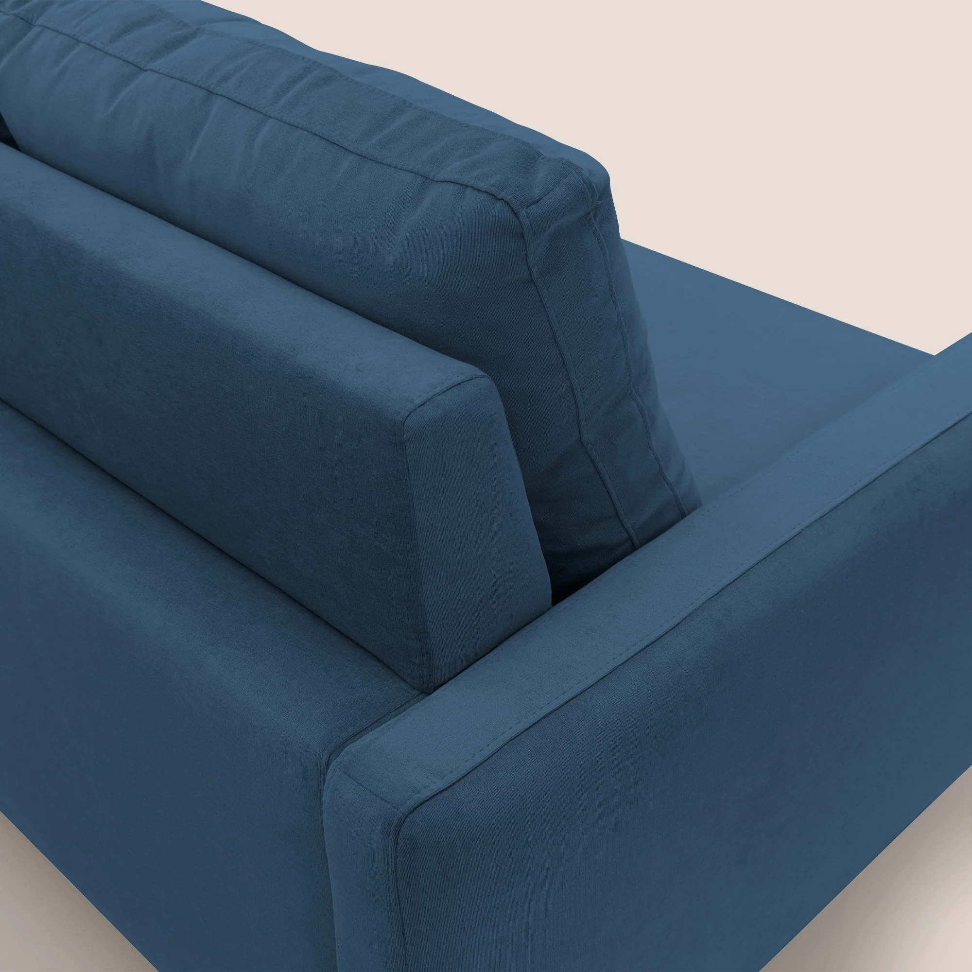 Matisse canapé 3 assises coulissantes et dossier en duvet d'oie en tissu détachable T17 bleu - Image 11