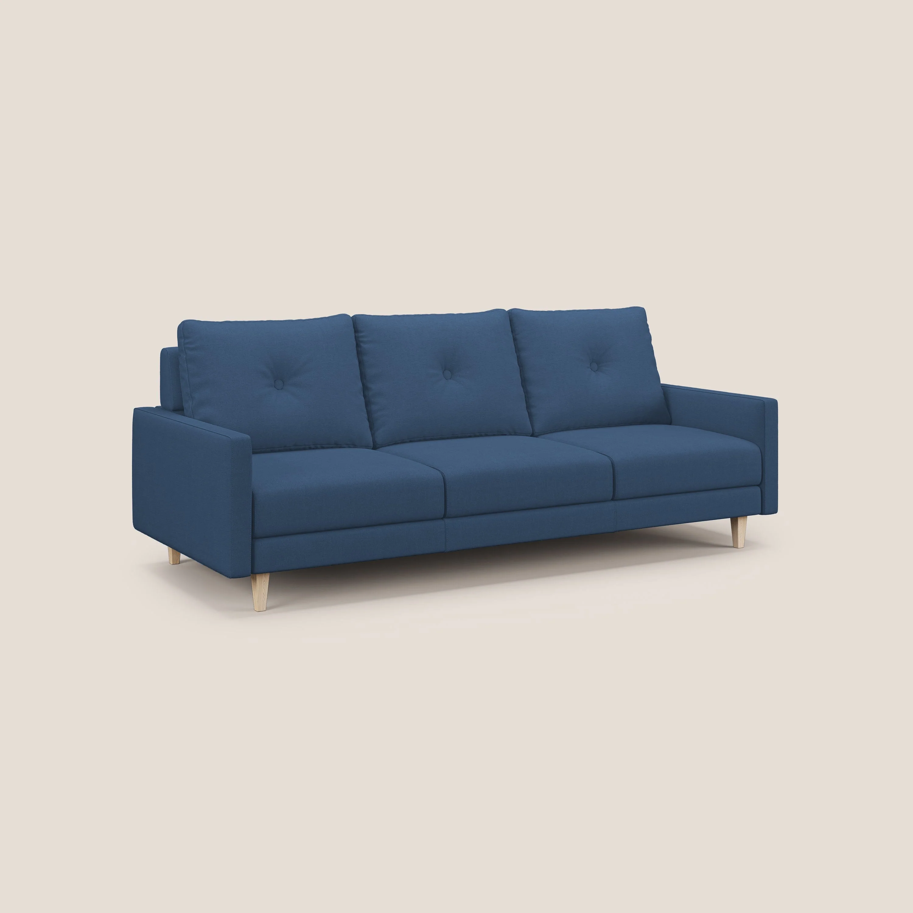 Matisse canapé 3 assises coulissantes et dossier en duvet d'oie en tissu détachable T17 bleu - Image 5
