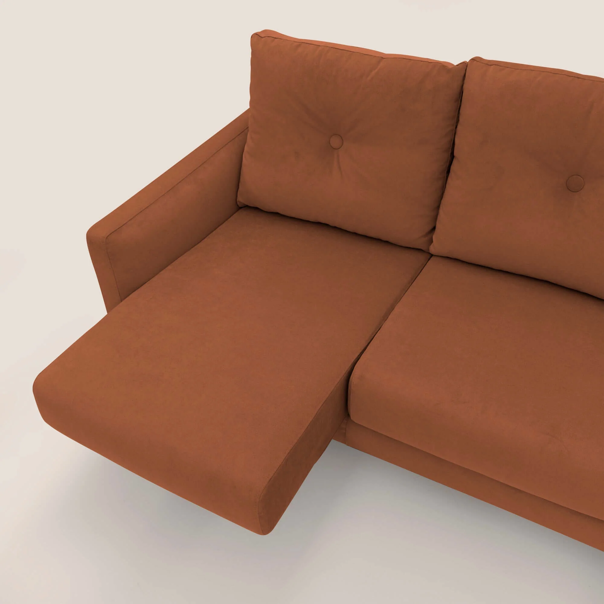 Matisse canapé d'angle avec assises coulissantes et dossier en duvet d'oie en tissu détachable T17 orange - Image 7
