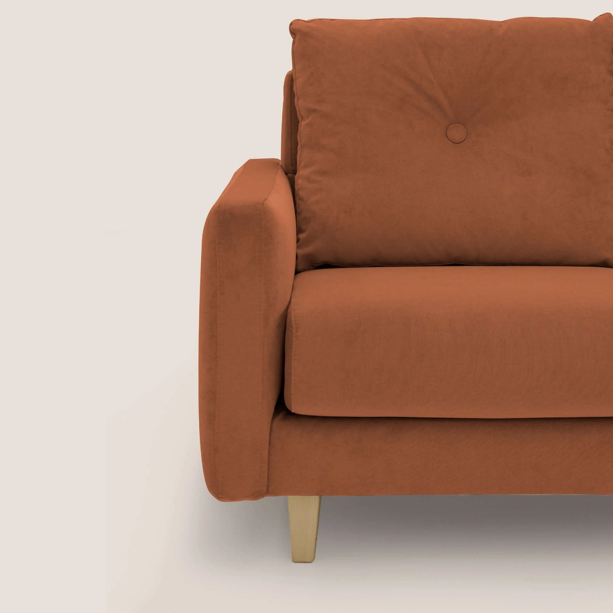 Matisse canapé d'angle avec assises coulissantes et dossier en duvet d'oie en tissu détachable T17 orange - Image 8