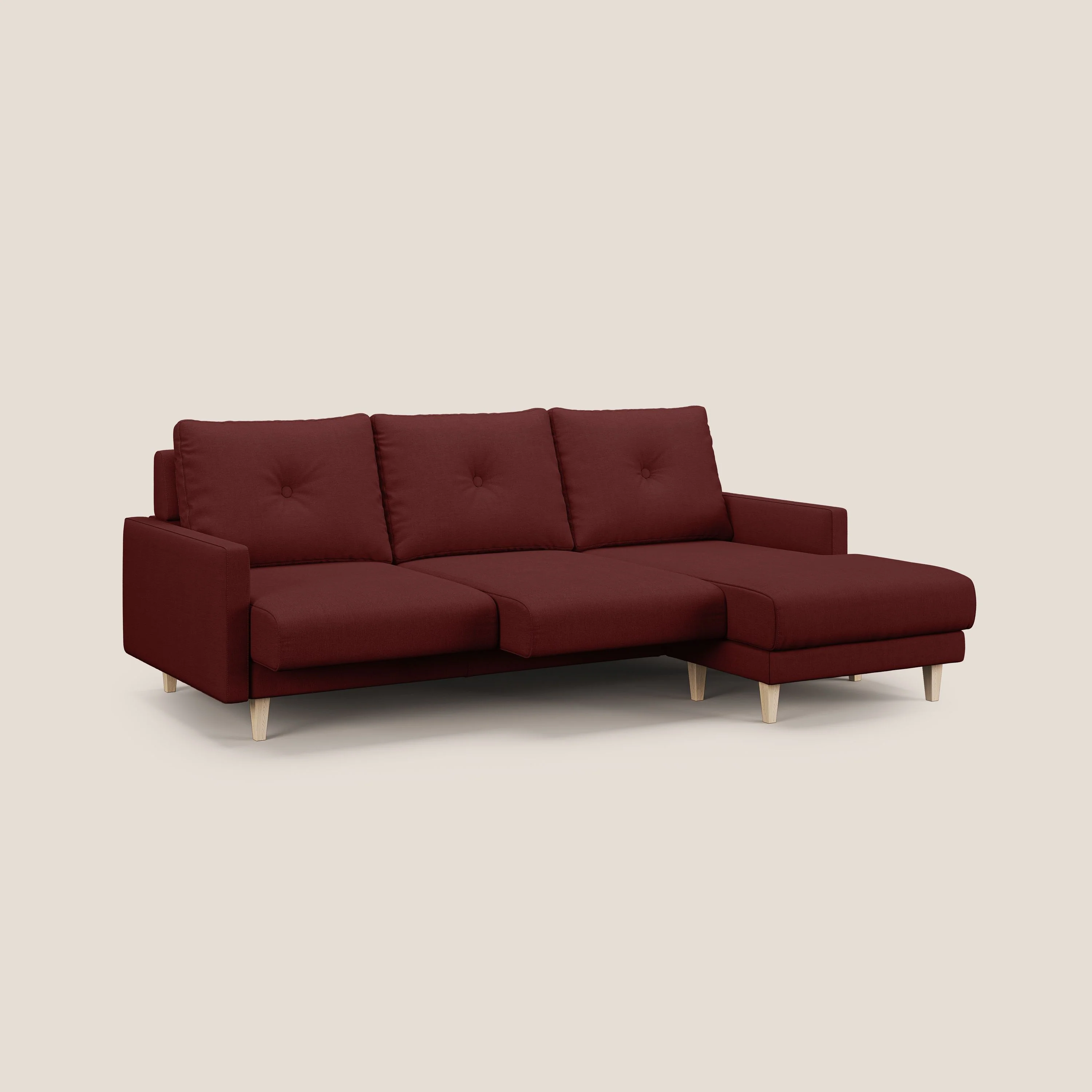 Matisse canapé d'angle avec assises coulissantes et dossier en duvet d'oie en tissu détachable T17 - Image 2