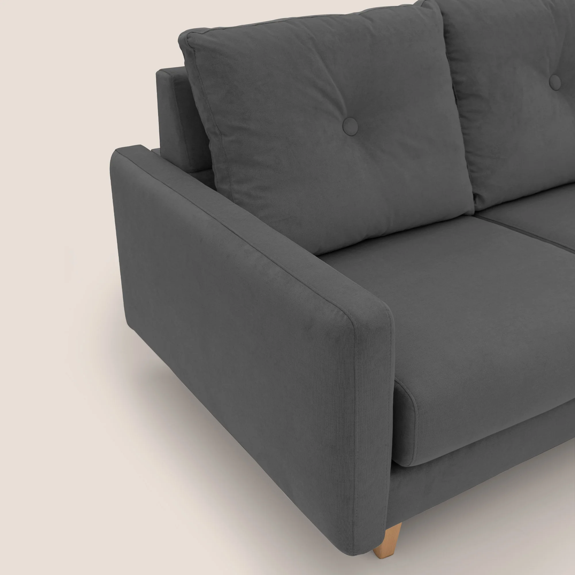 Matisse canapé d'angle avec assises coulissantes et dossier en duvet d'oie en tissu détachable T17 - Image 6