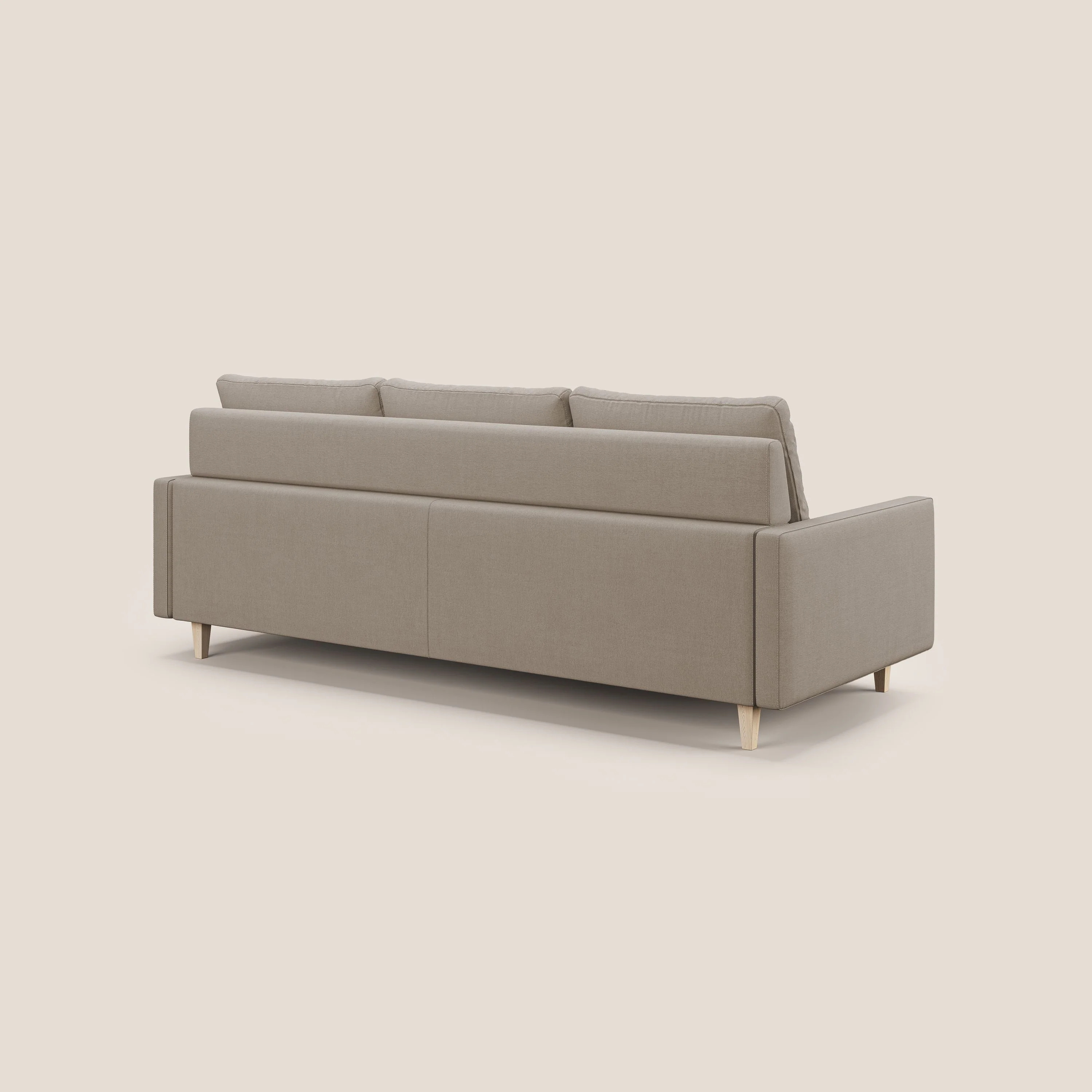 Matisse canapé d'angle avec assises coulissantes et dossier en duvet d'oie en tissu détachable T17 beige - Image 5