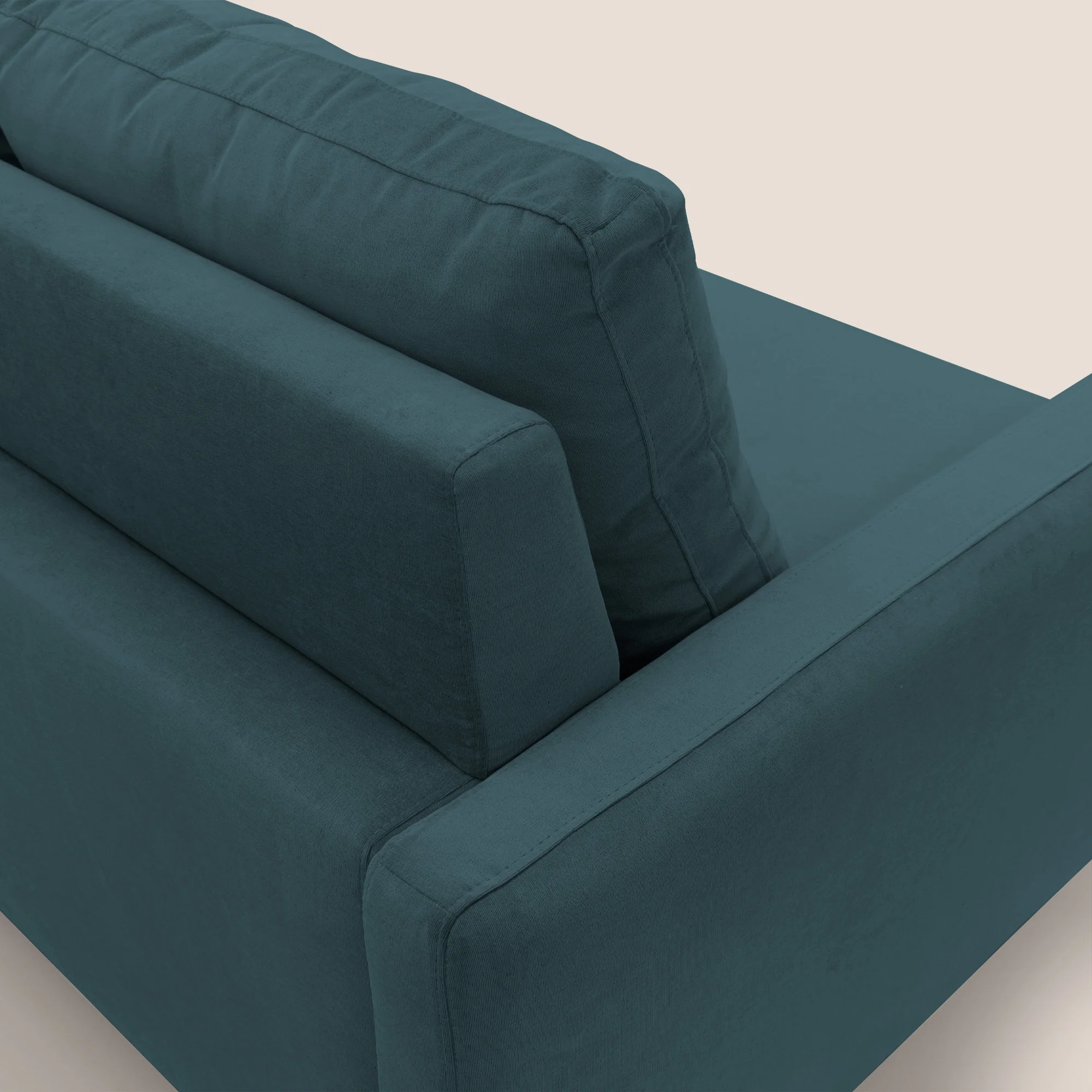 Matisse canapé d'ange avec assises coulissantes et dossier en duvet d'oie en tissu détachable T17 bleu canard - Image 9