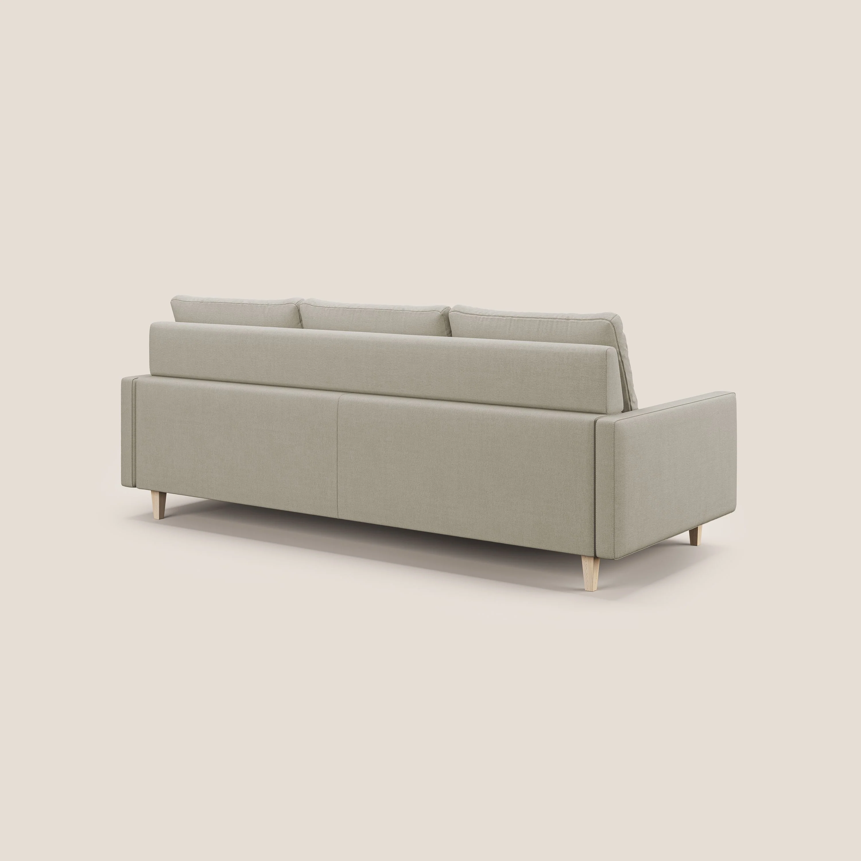 Matisse canapé d'angle avec assises coulissantes et dossier en duvet d'oie en tissu détachable T17 crème - Image 7