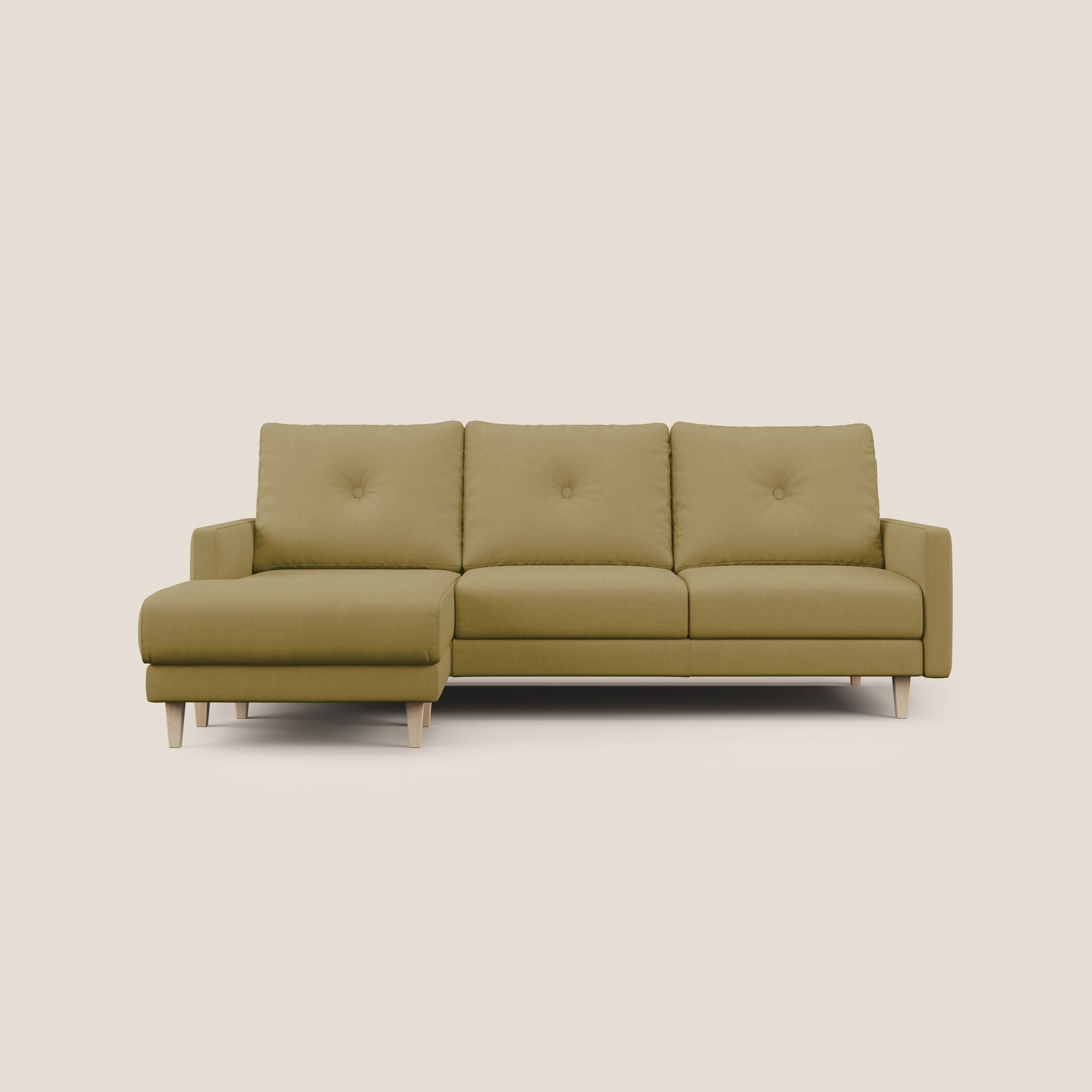 Matisse canapé d'angle avec assises coulissantes et dossier en duvet d'oie en tissu détachable T17 jaune - Image 10