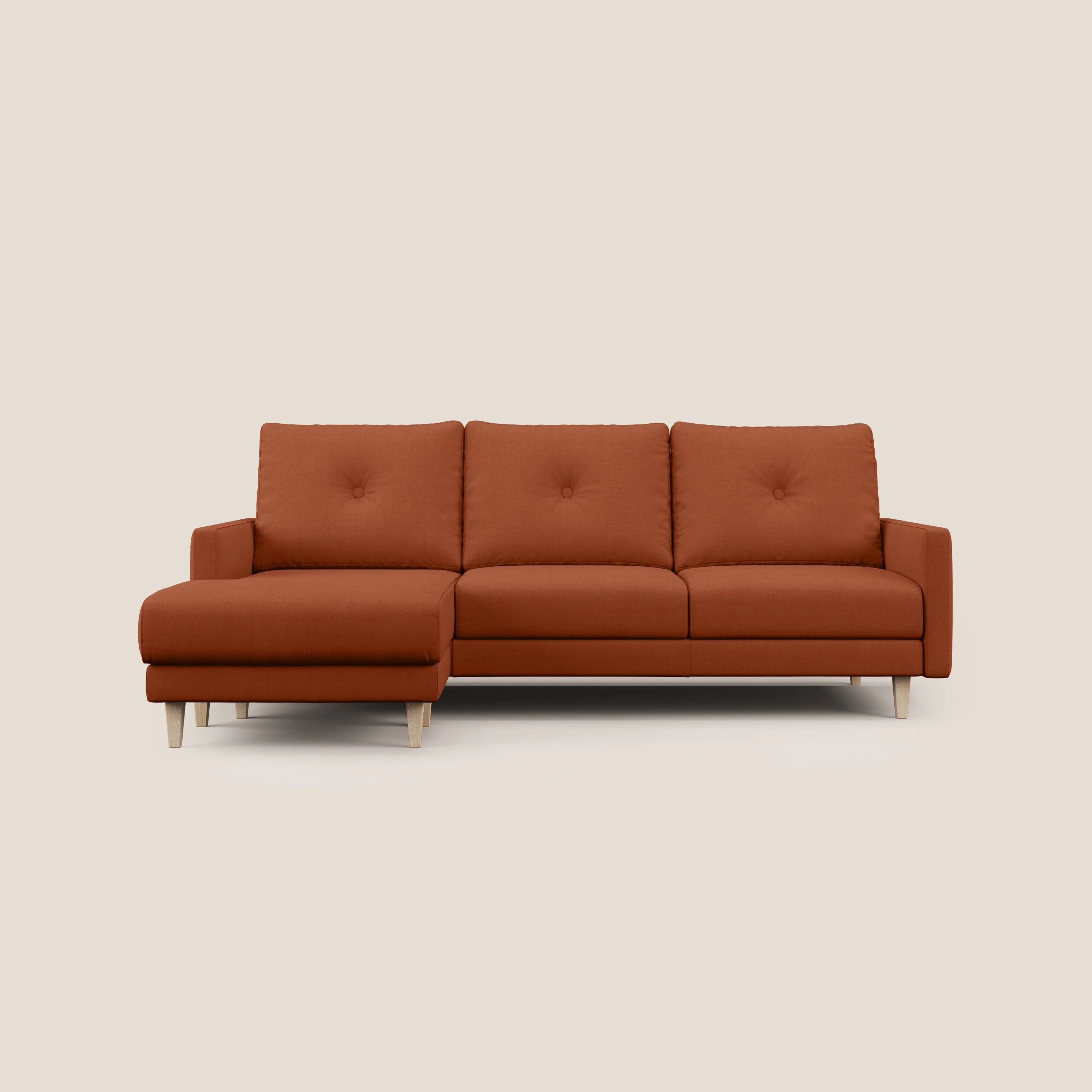 Matisse canapé d'angle avec assises coulissantes et dossier en duvet d'oie en tissu détachable T17 orange - Image 10
