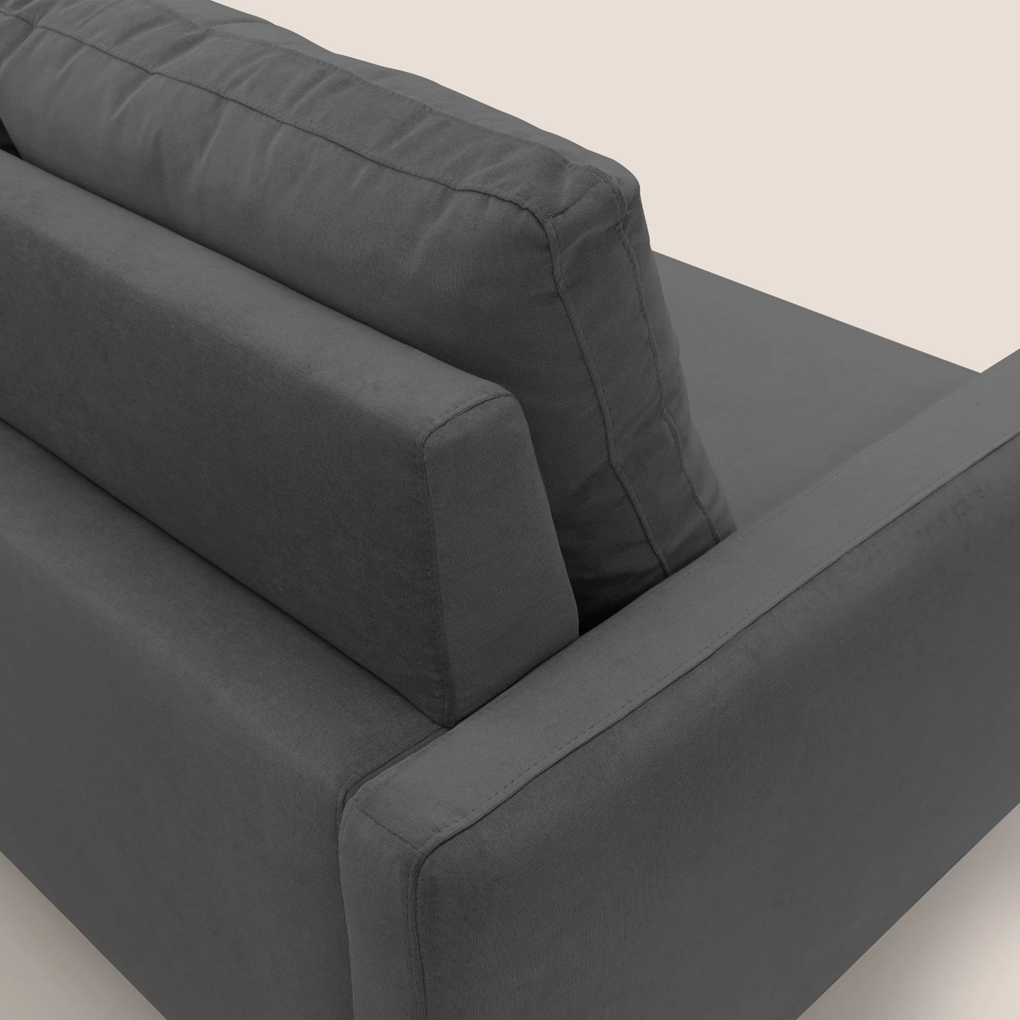 Matisse canapé avec assises coulissantes et dossier en duvet d'oie en tissu détachable T17 anthracite - Image 9
