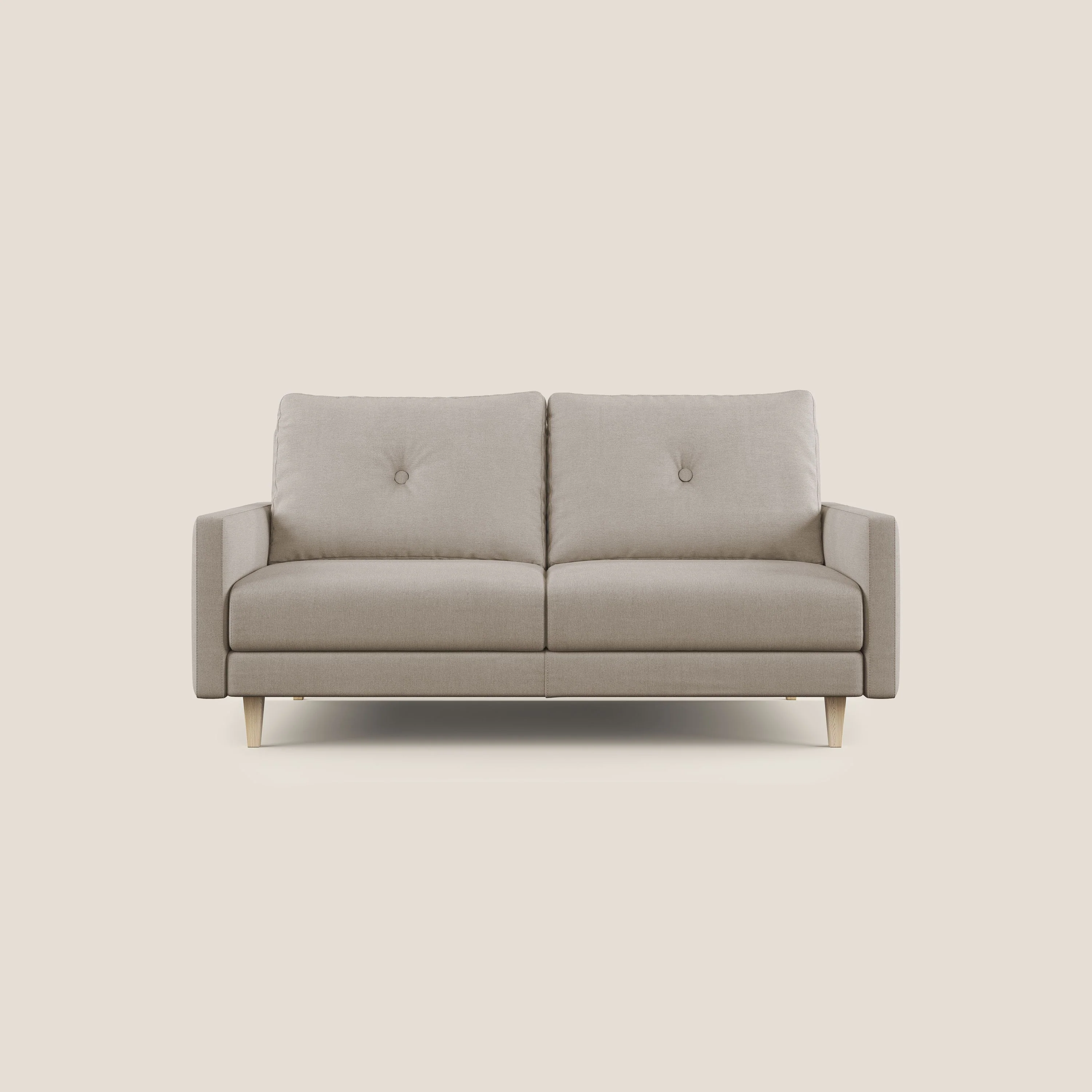 Matisse canapé avec assises coulissantes et dossier en duvet d'oie en tissu détachable T17 beige