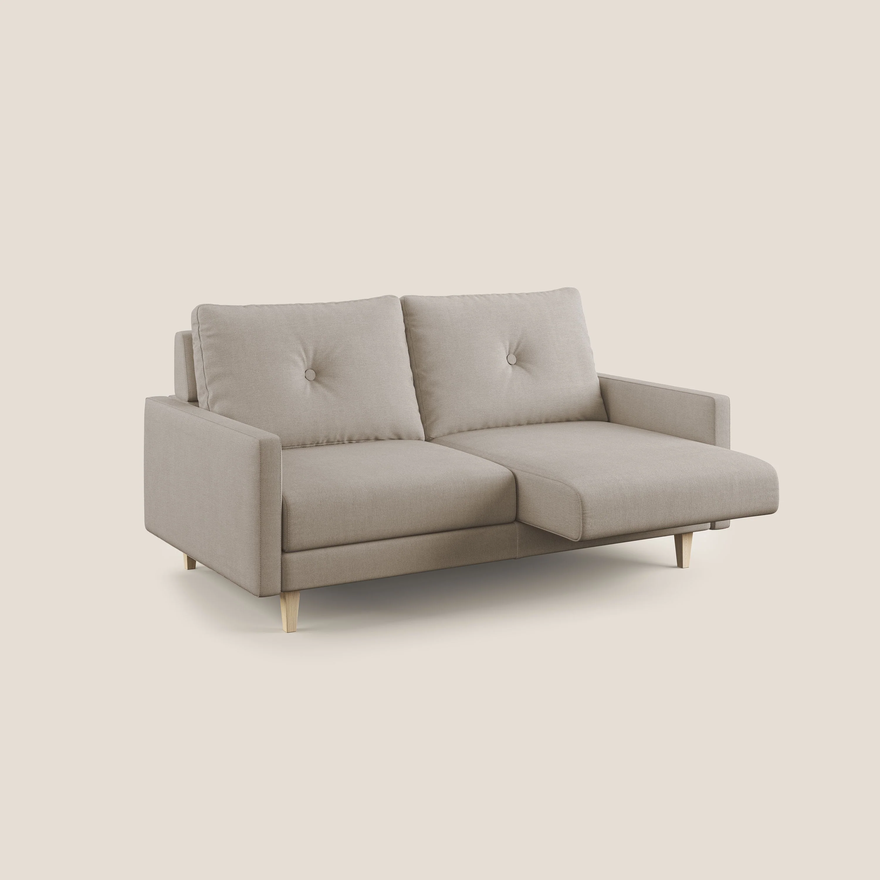 Matisse canapé avec assises coulissantes et dossier en duvet d'oie en tissu détachable T17 beige - Image 2
