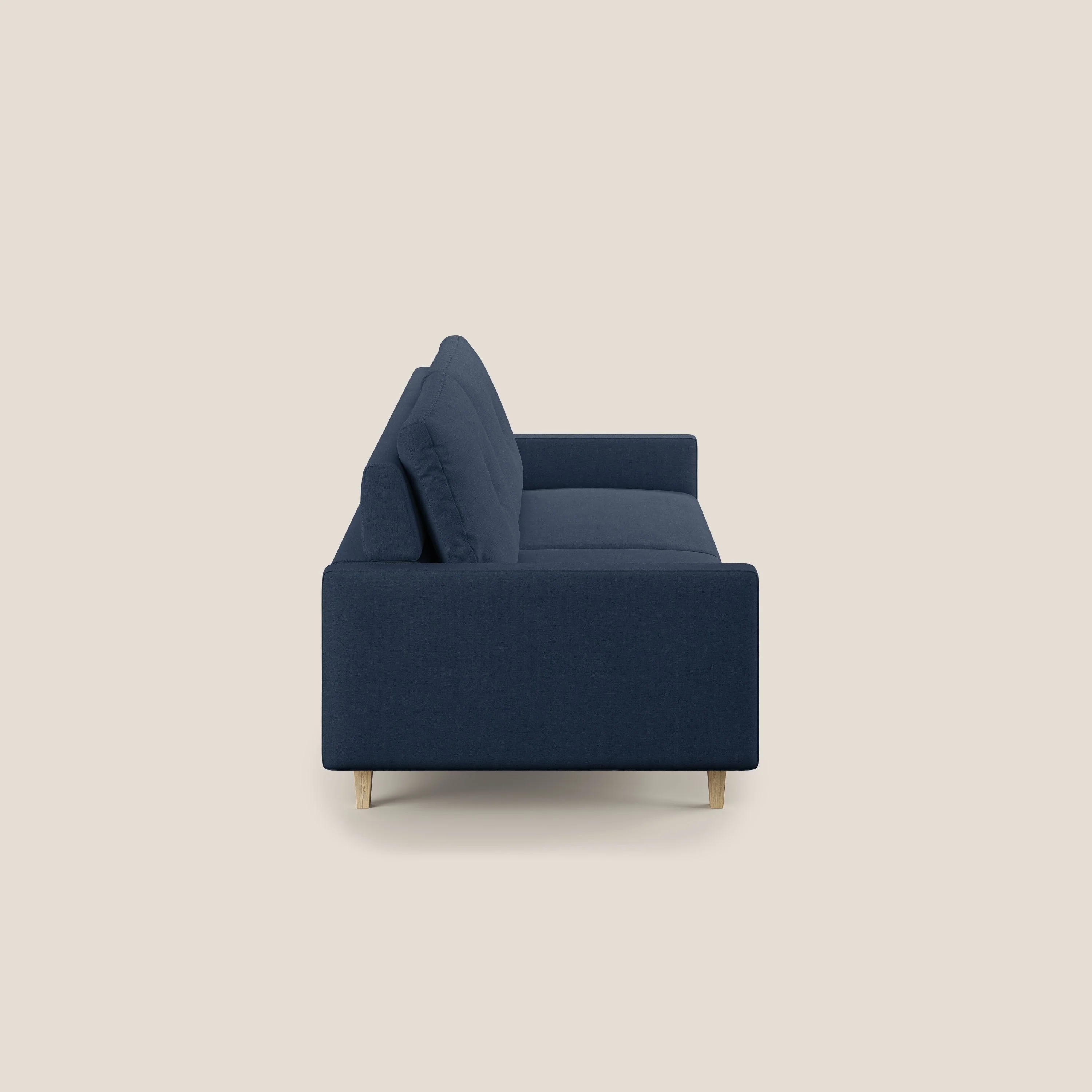 Matisse canapé avec assises coulissantes et dossier en duvet d'oie en tissu détachable T17 bleu - Image 4
