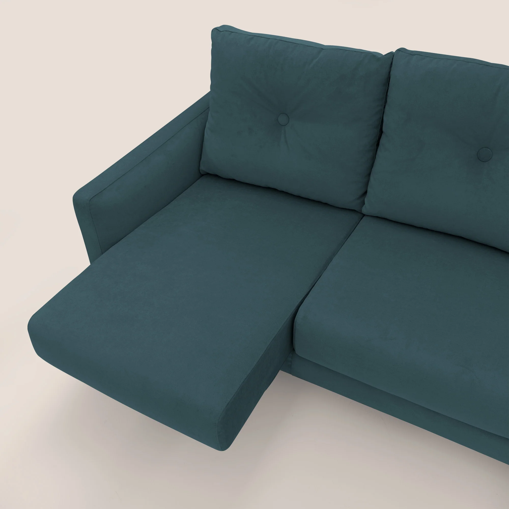 Matisse canapé avec assises coulissantes et dossier en duvet d'oie en tissu détachable T17 bleu canard - Image 7