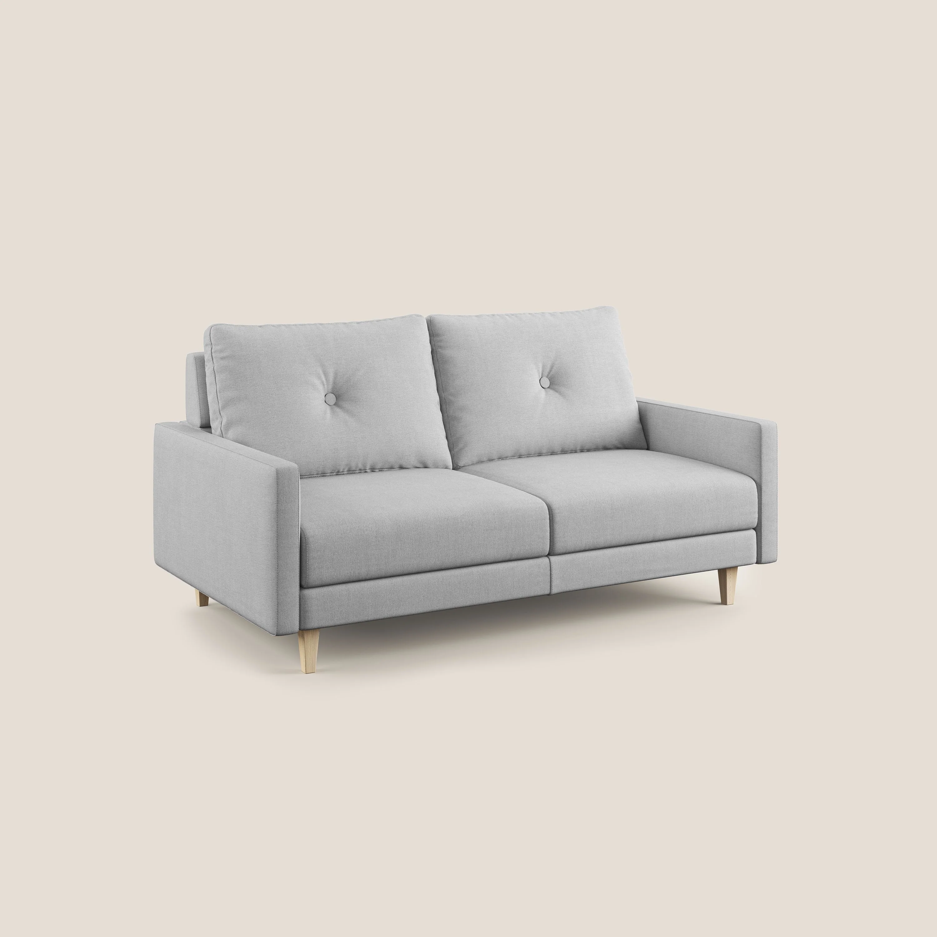 Matisse canapé avec assises coulissantes et dossier en duvet d'oie en tissu détachable T17 gris - Image 3