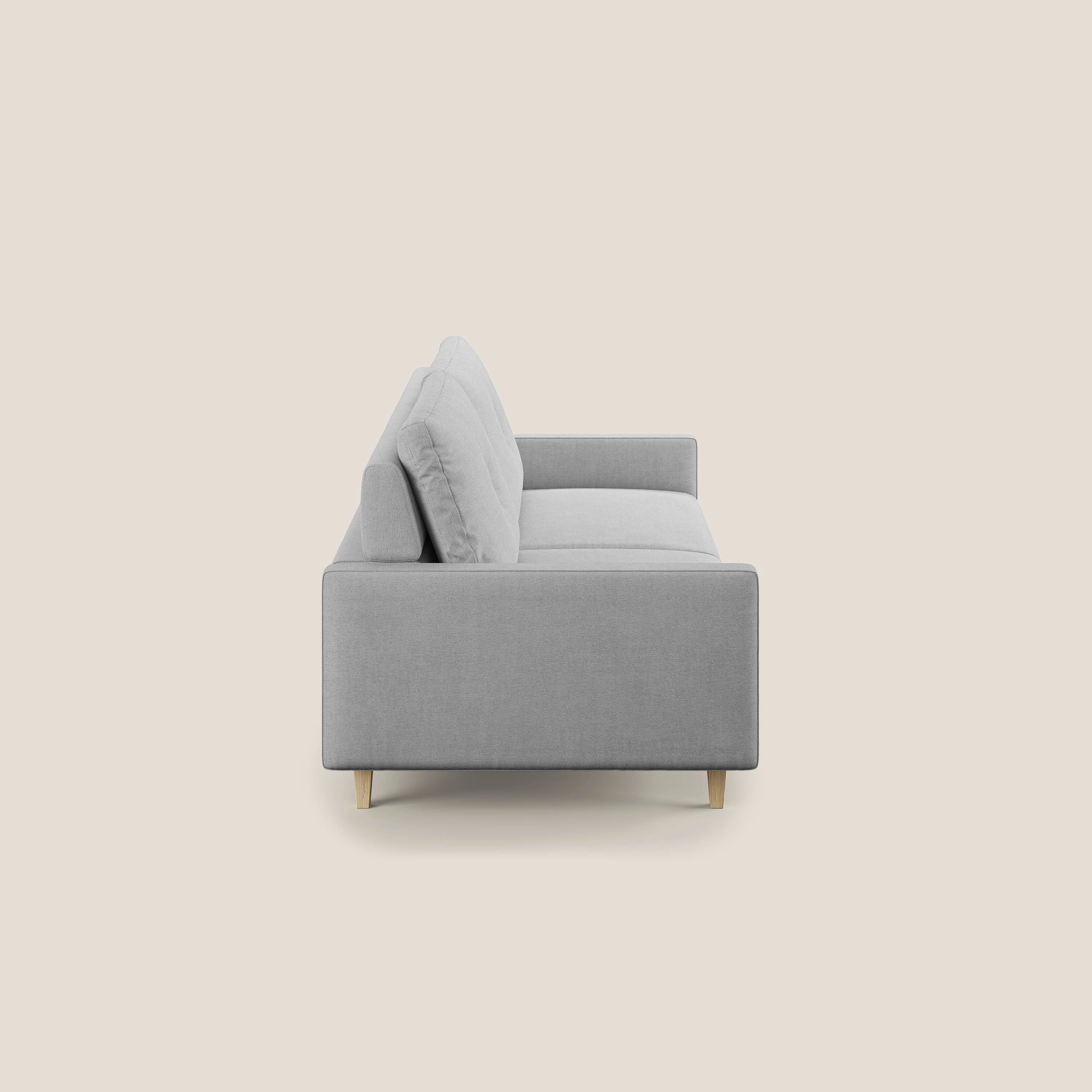 Matisse canapé avec assises coulissantes et dossier en duvet d'oie en tissu détachable T17 gris - Image 4