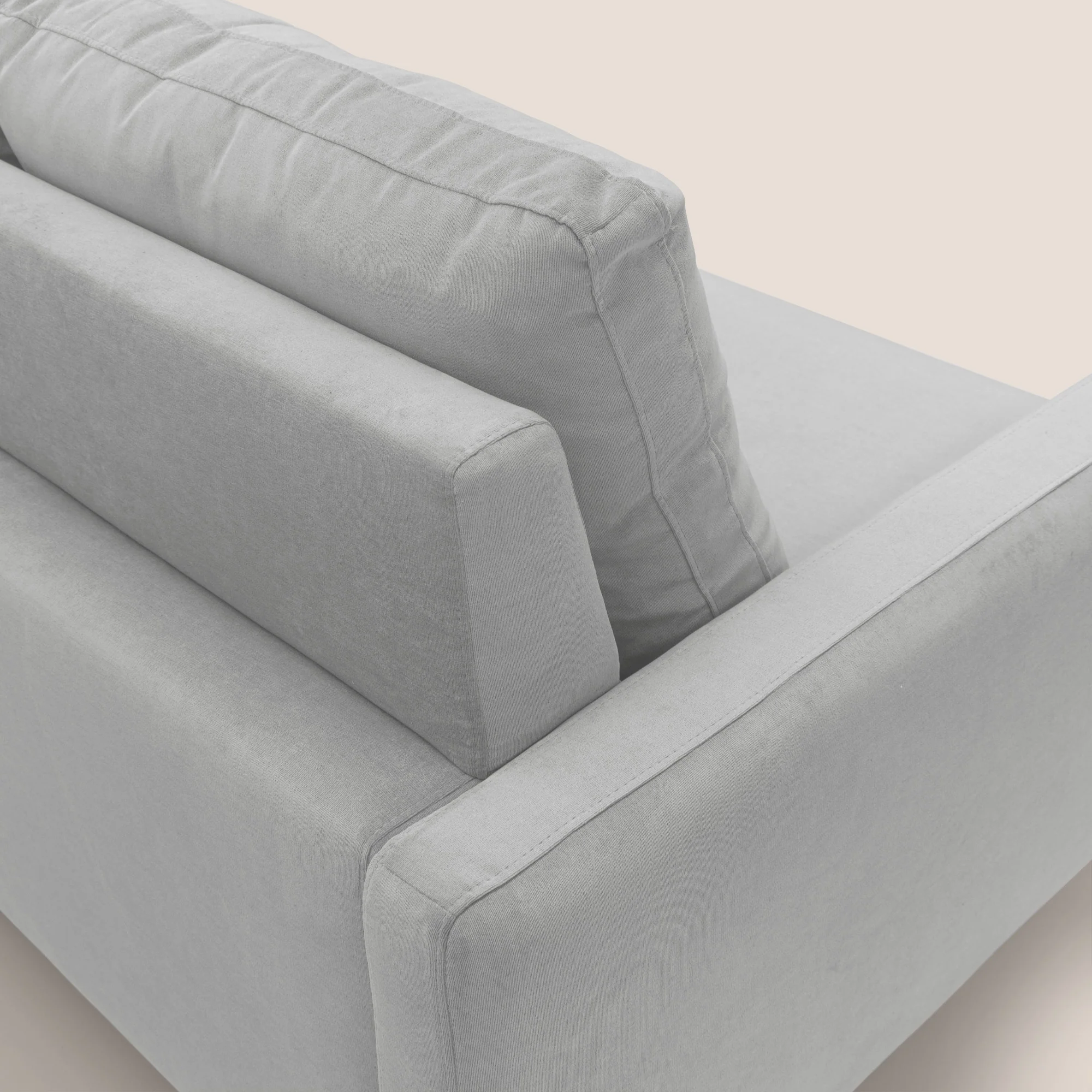 Matisse canapé avec assises coulissantes et dossier en duvet d'oie en tissu détachable T17 gris - Image 9