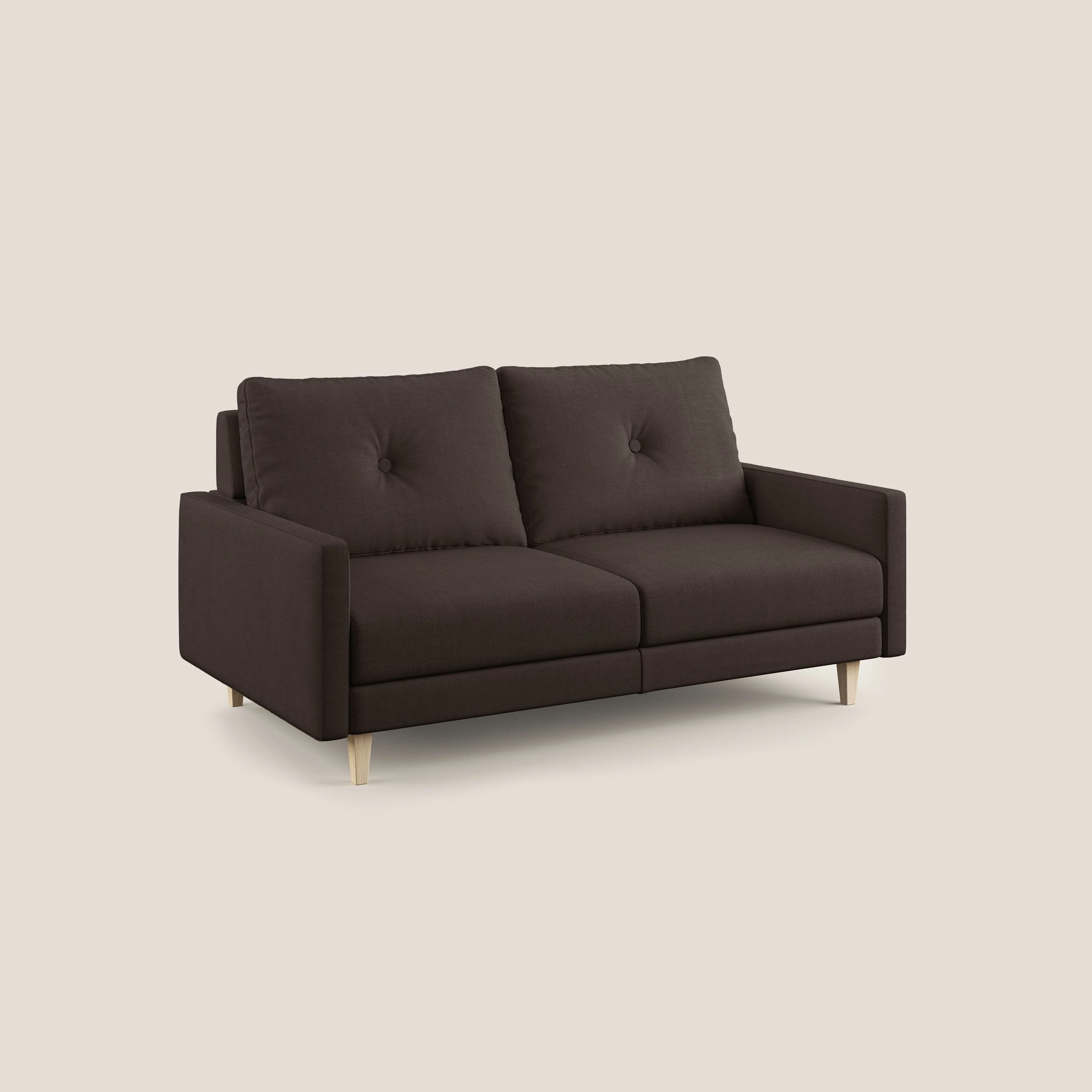 Matisse canapé avec assises coulissantes et dossier en duvet d'oie en tissu détachable T17 marron - Image 3