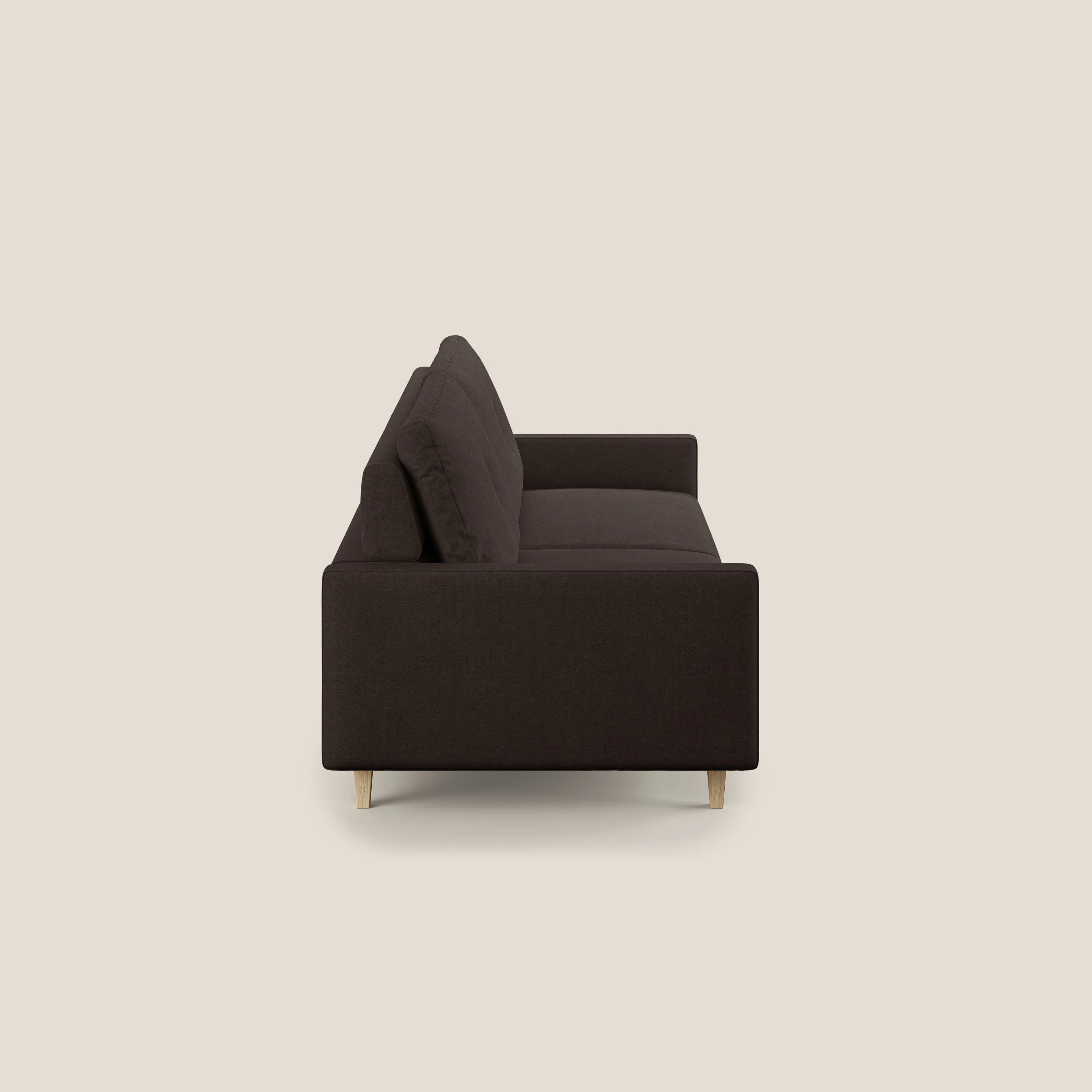 Matisse canapé avec assises coulissantes et dossier en duvet d'oie en tissu détachable T17 marron - Image 4