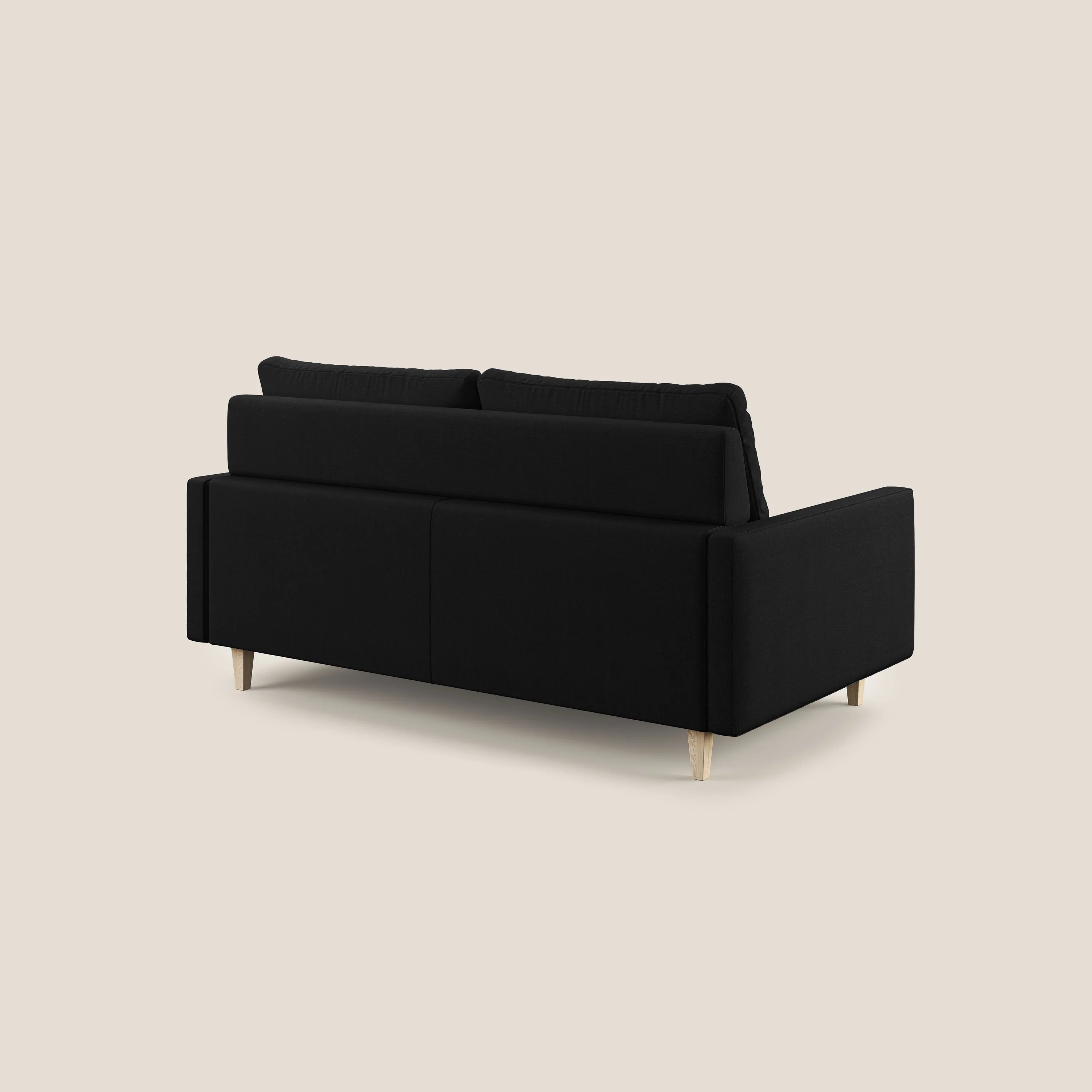 Matisse canapé avec assises coulissantes et dossier en duvet d'oie en tissu détachable T17 noir - Image 5