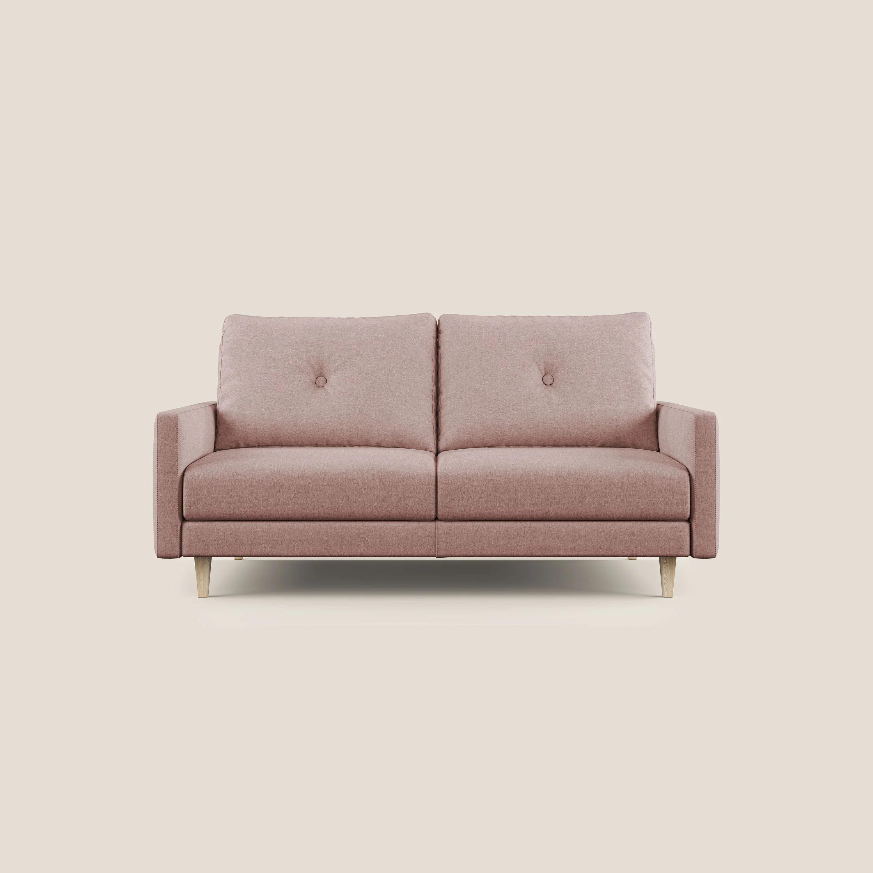 Matisse canapé avec assises coulissantes et dossier en duvet d'oie en tissu détachable T17 rose