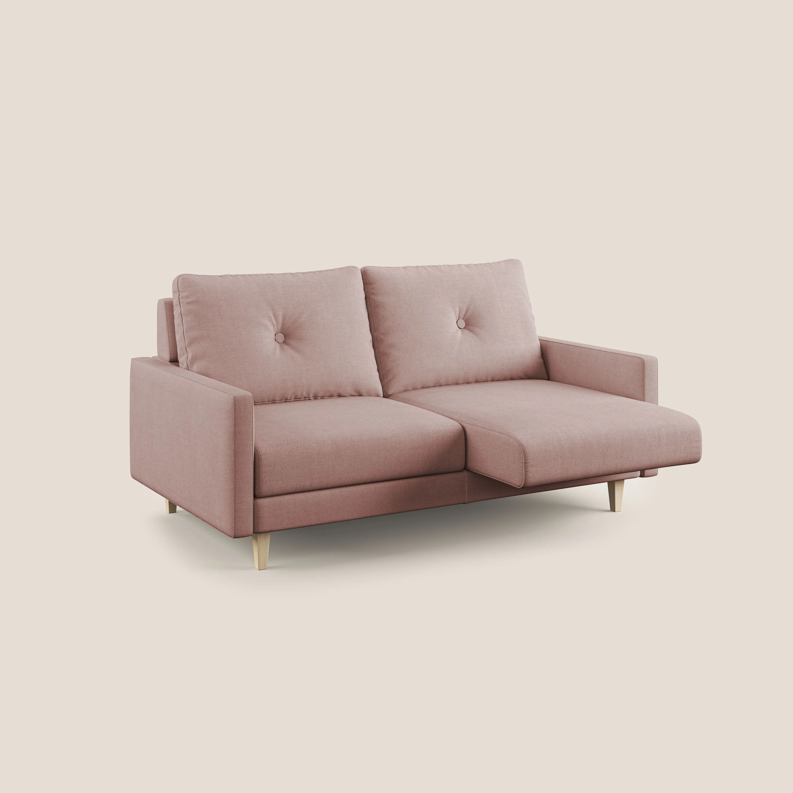 Matisse canapé avec assises coulissantes et dossier en duvet d'oie en tissu détachable T17 rose - Image 2