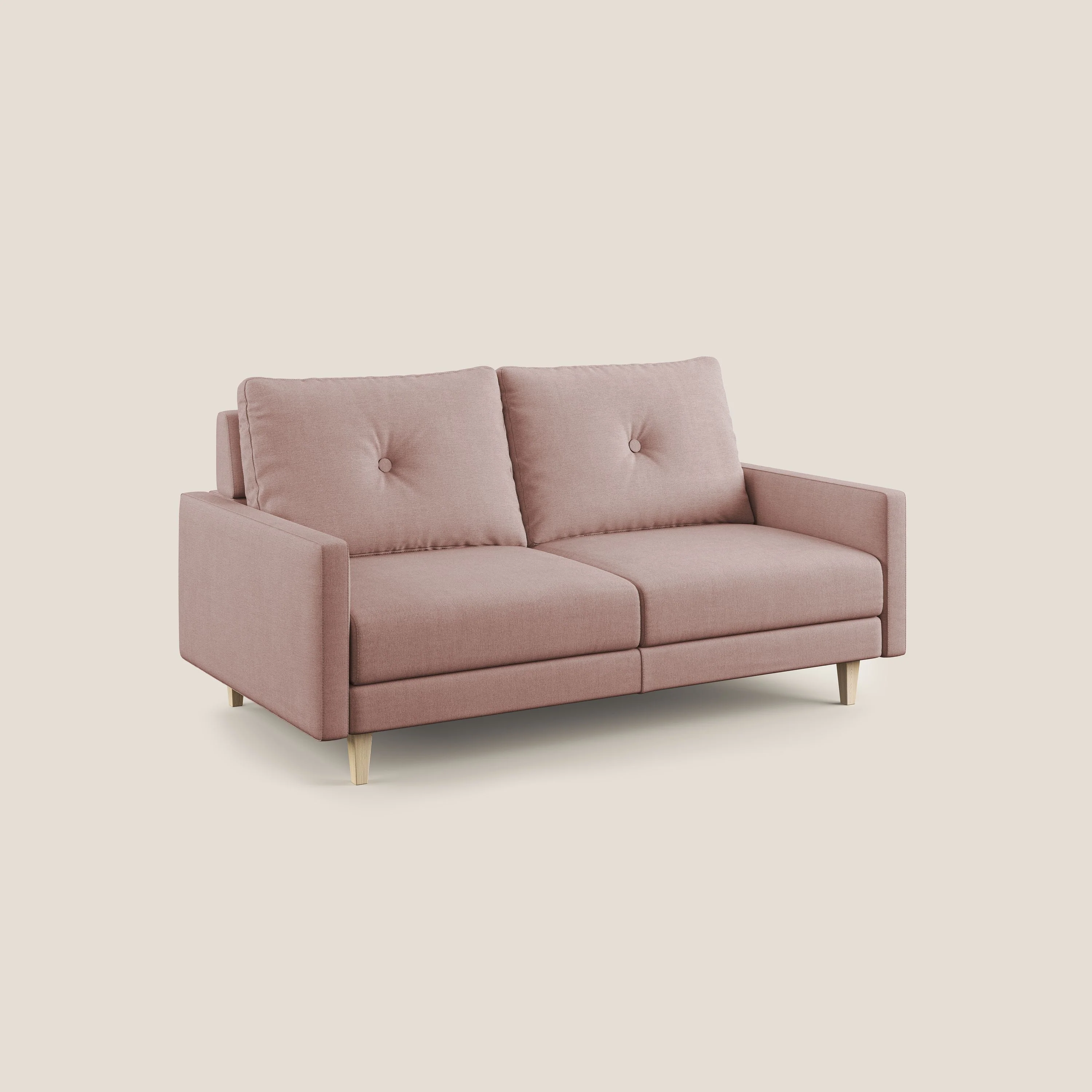 Matisse canapé avec assises coulissantes et dossier en duvet d'oie en tissu détachable T17 rose - Image 3