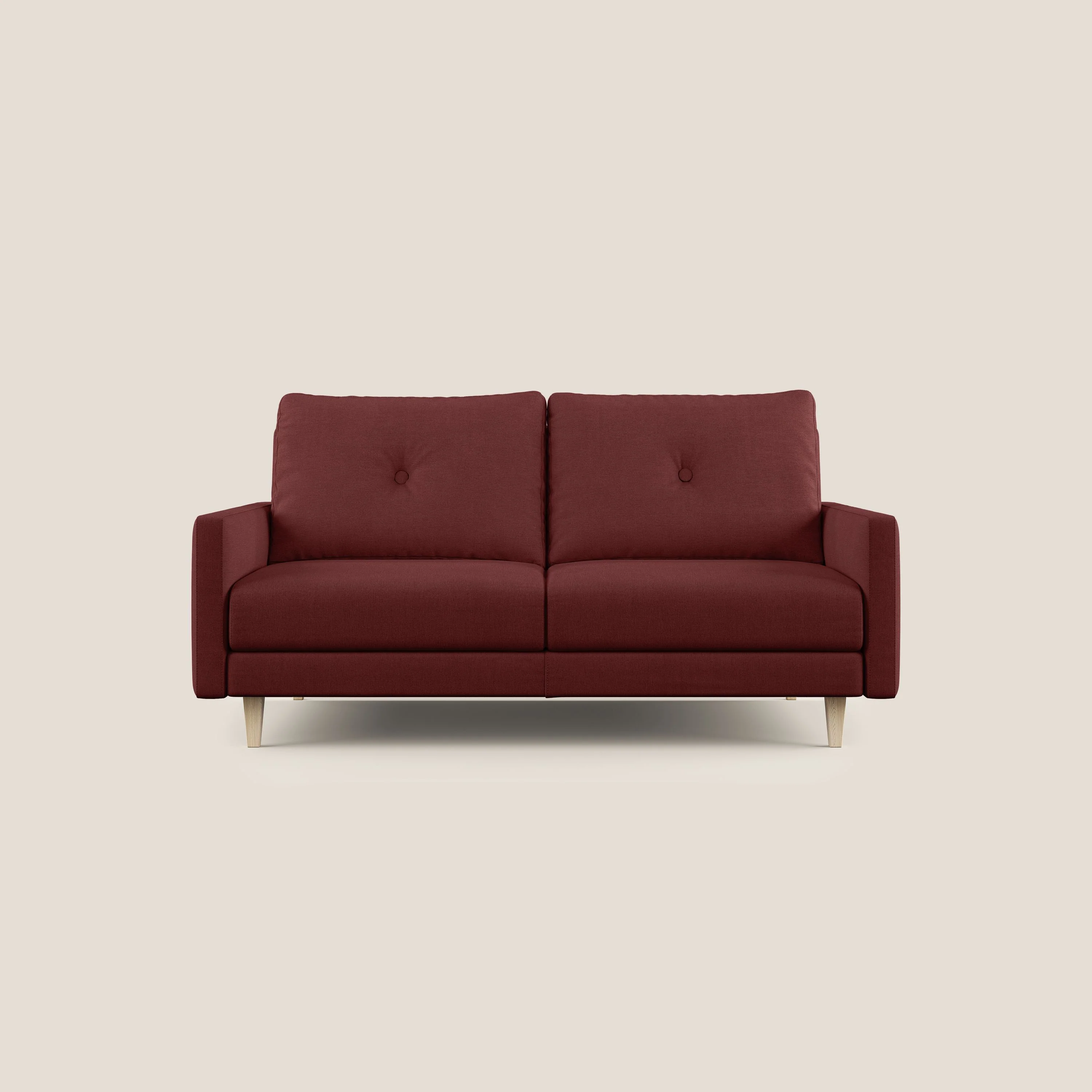 Matisse canapé avec assises coulissantes et dossier en duvet d'oie en tissu détachable T17 rouge