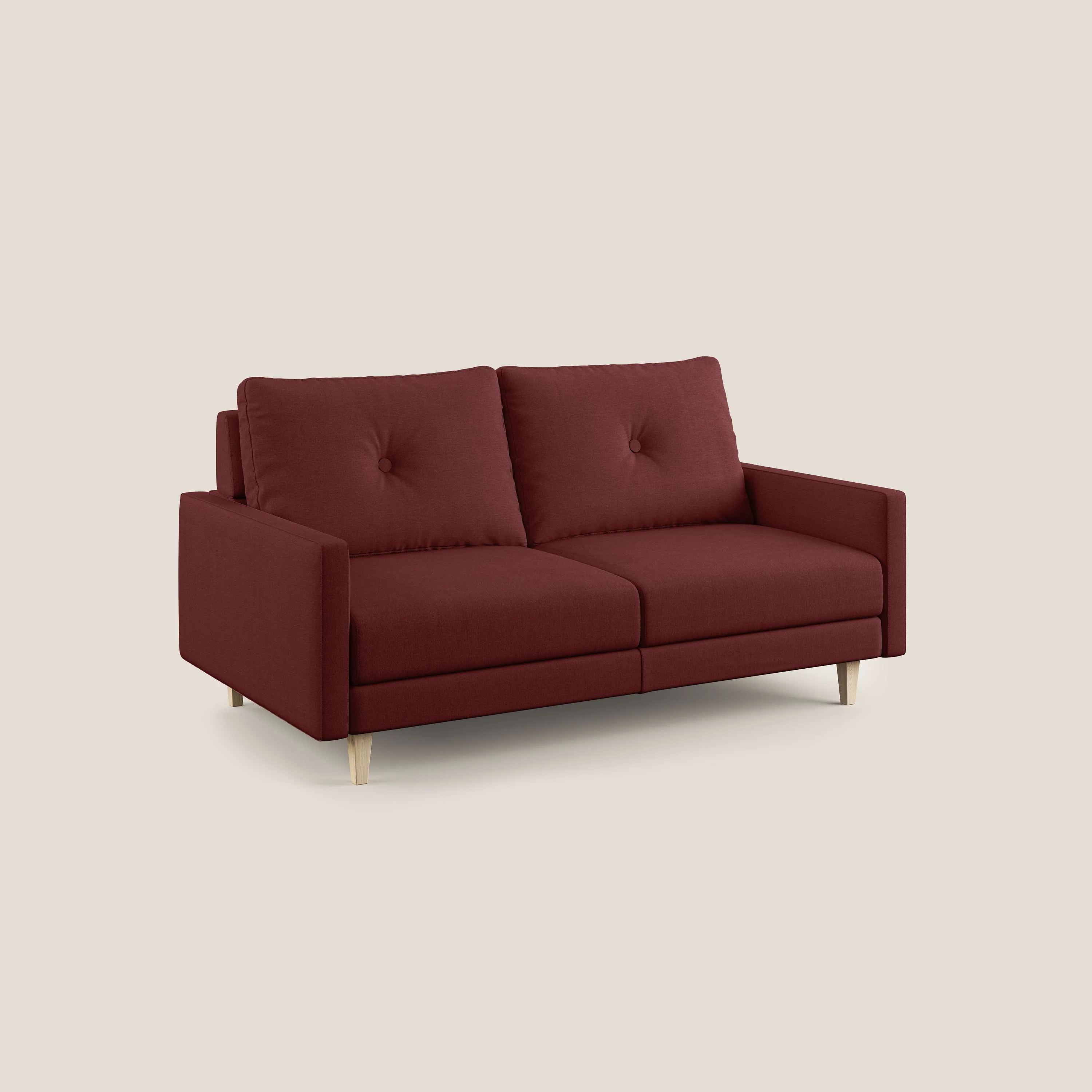 Matisse canapé avec assises coulissantes et dossier en duvet d'oie en tissu détachable T17 rouge - Image 3