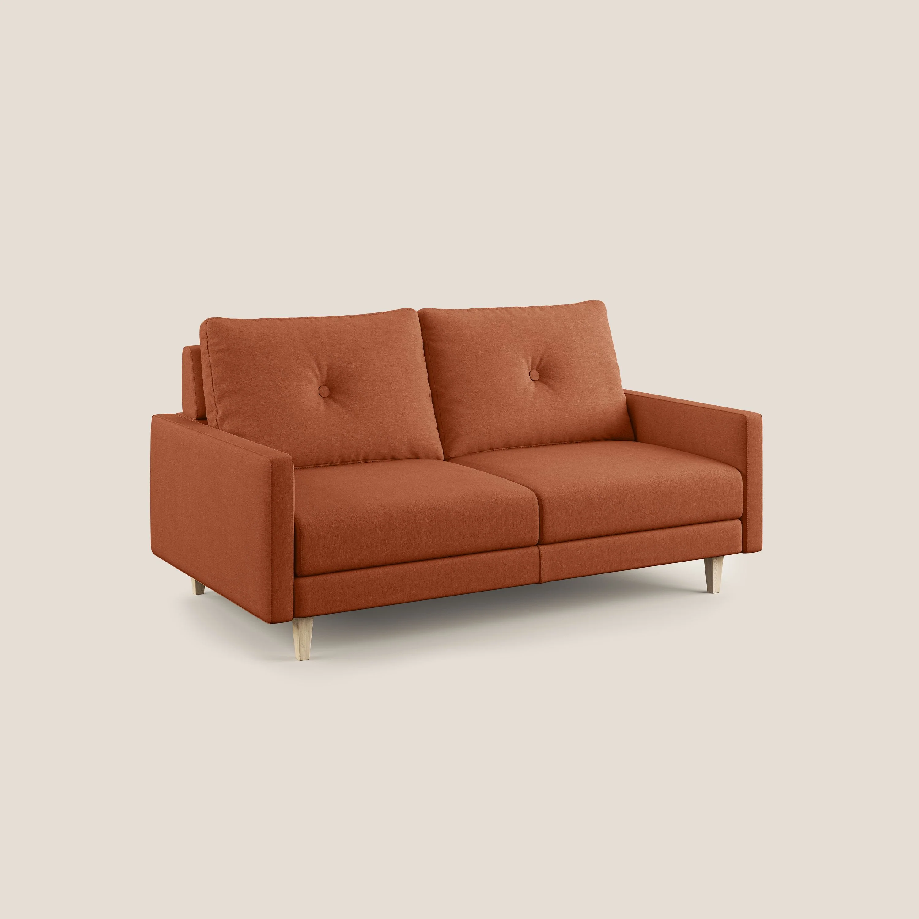 Matisse Canapé avec assises extensibles et dossiers en plumes d'oie, tissu détachable T17 orange - Image 3