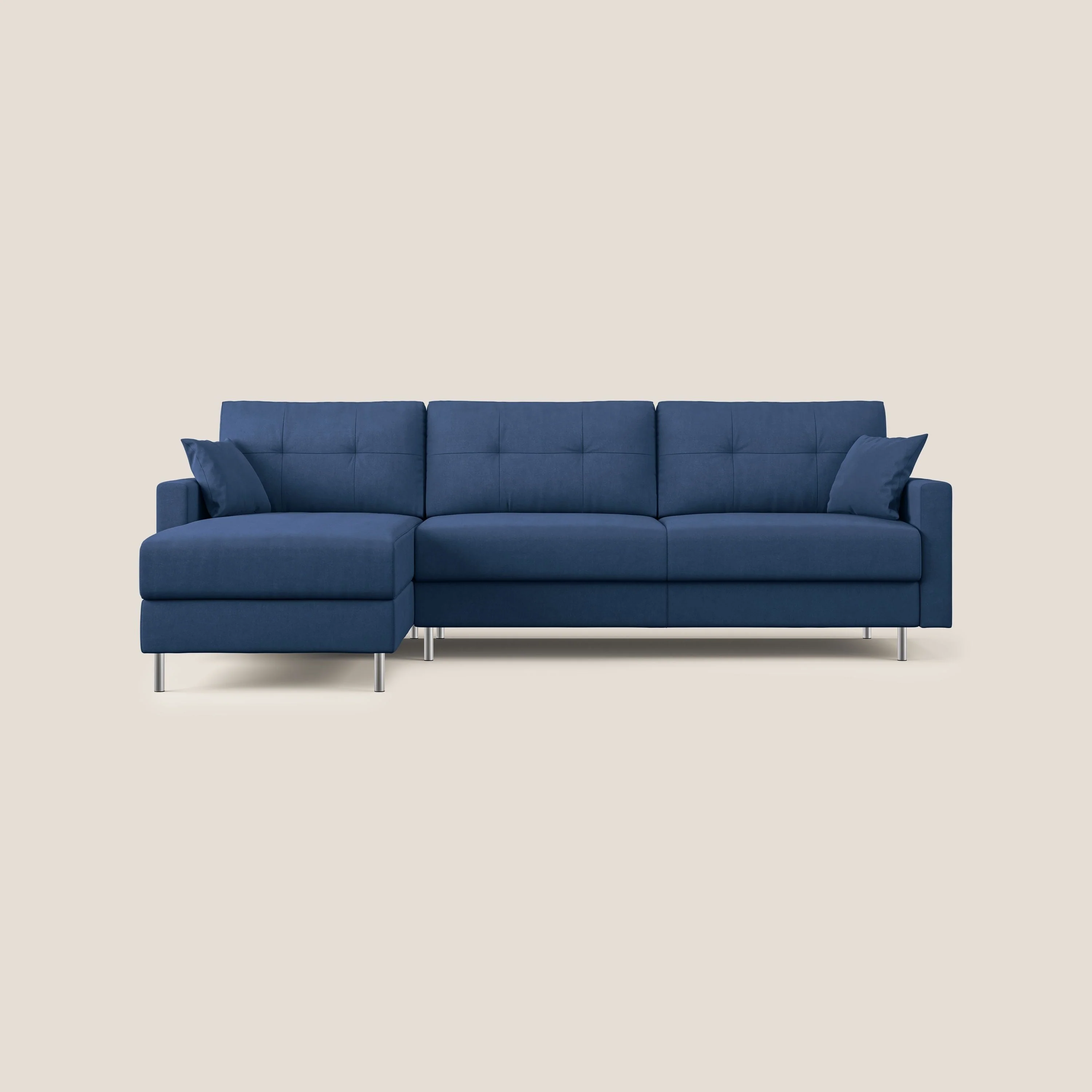 Megan canapé d'angle convertible en microfibre détachable T11 bleu - Image 9