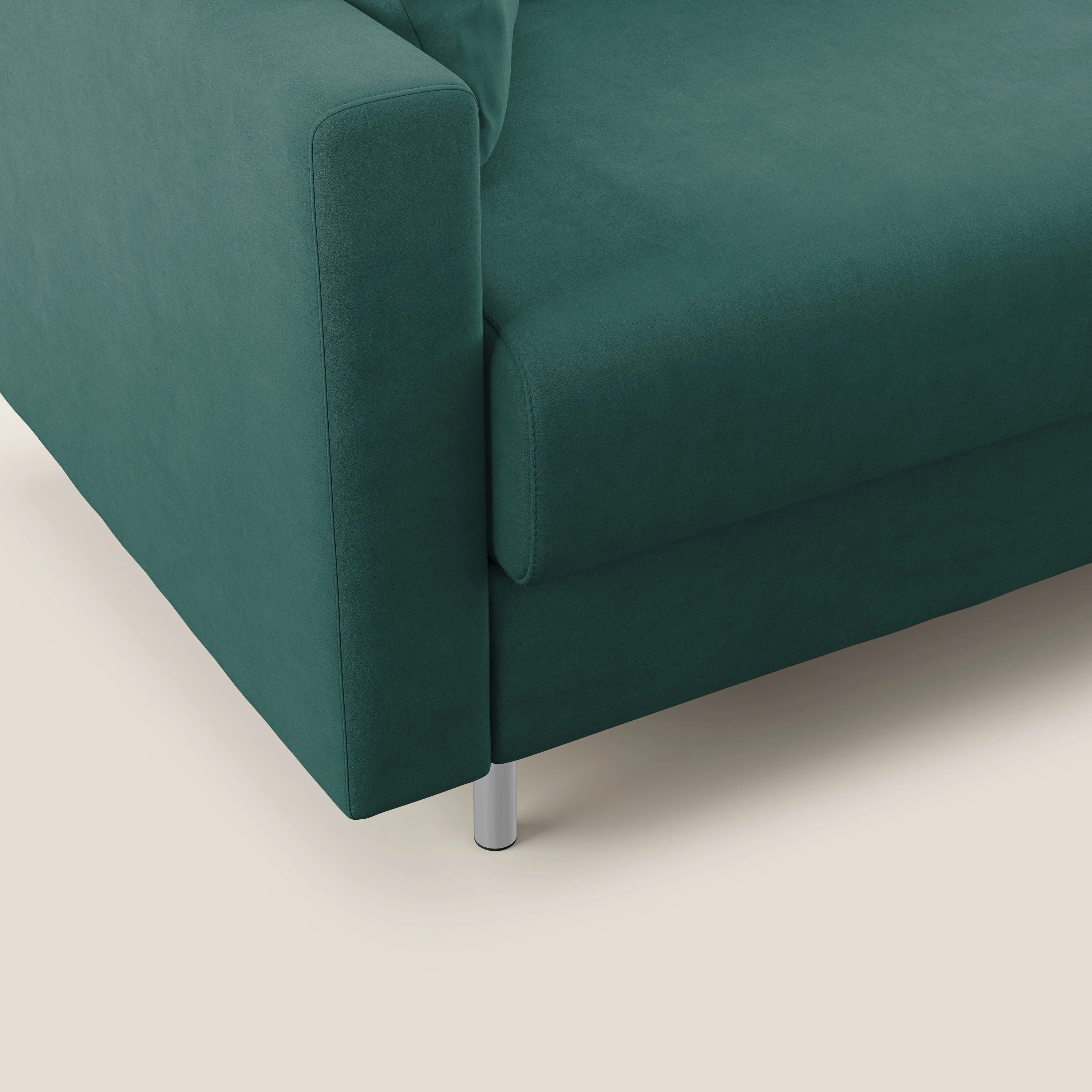 Megan canapé d'angle convertible en microfibre détachable T11 bleu canard - Image 8