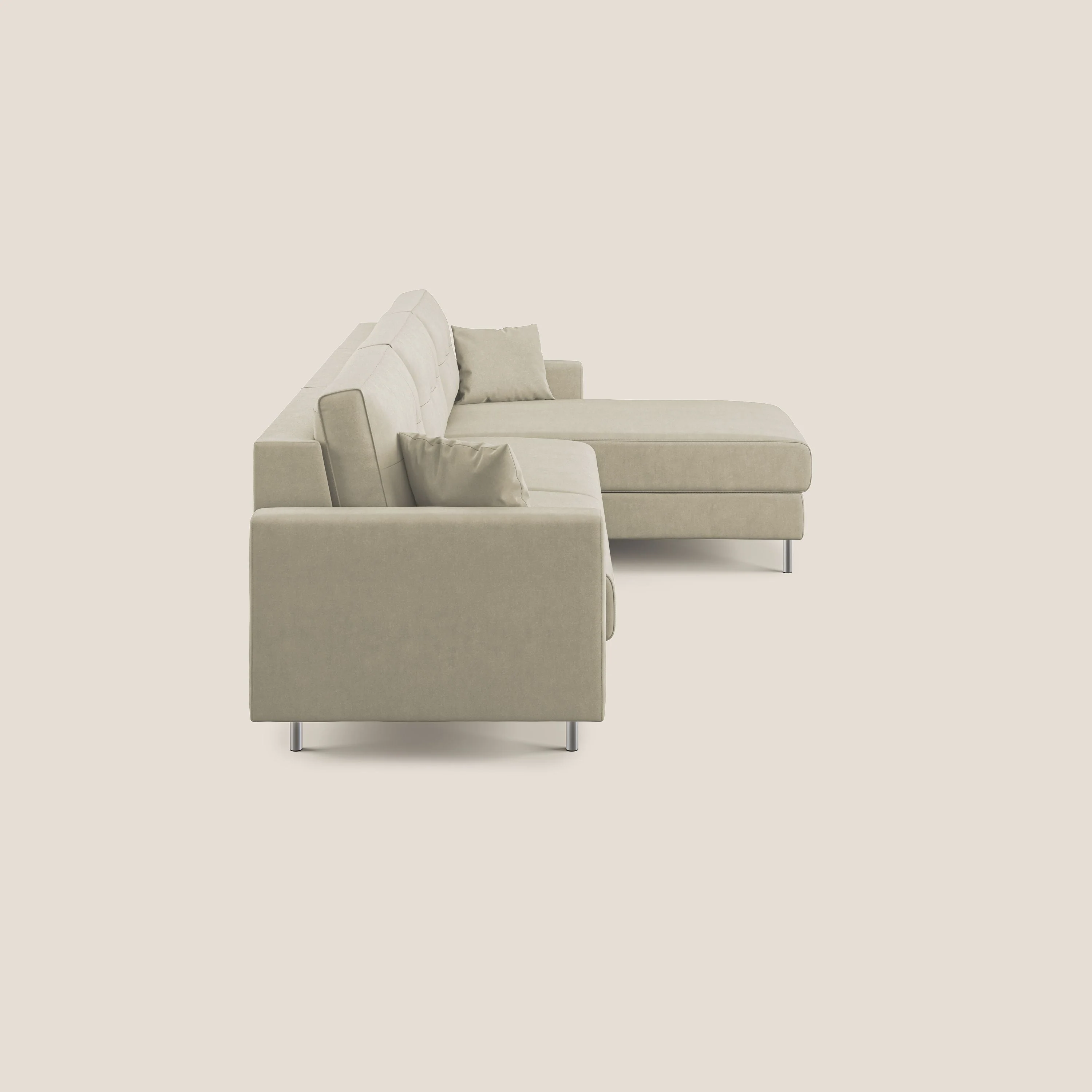 Megan canapé d'angle convertible en microfibre détachable T11 crÚme - Image 6