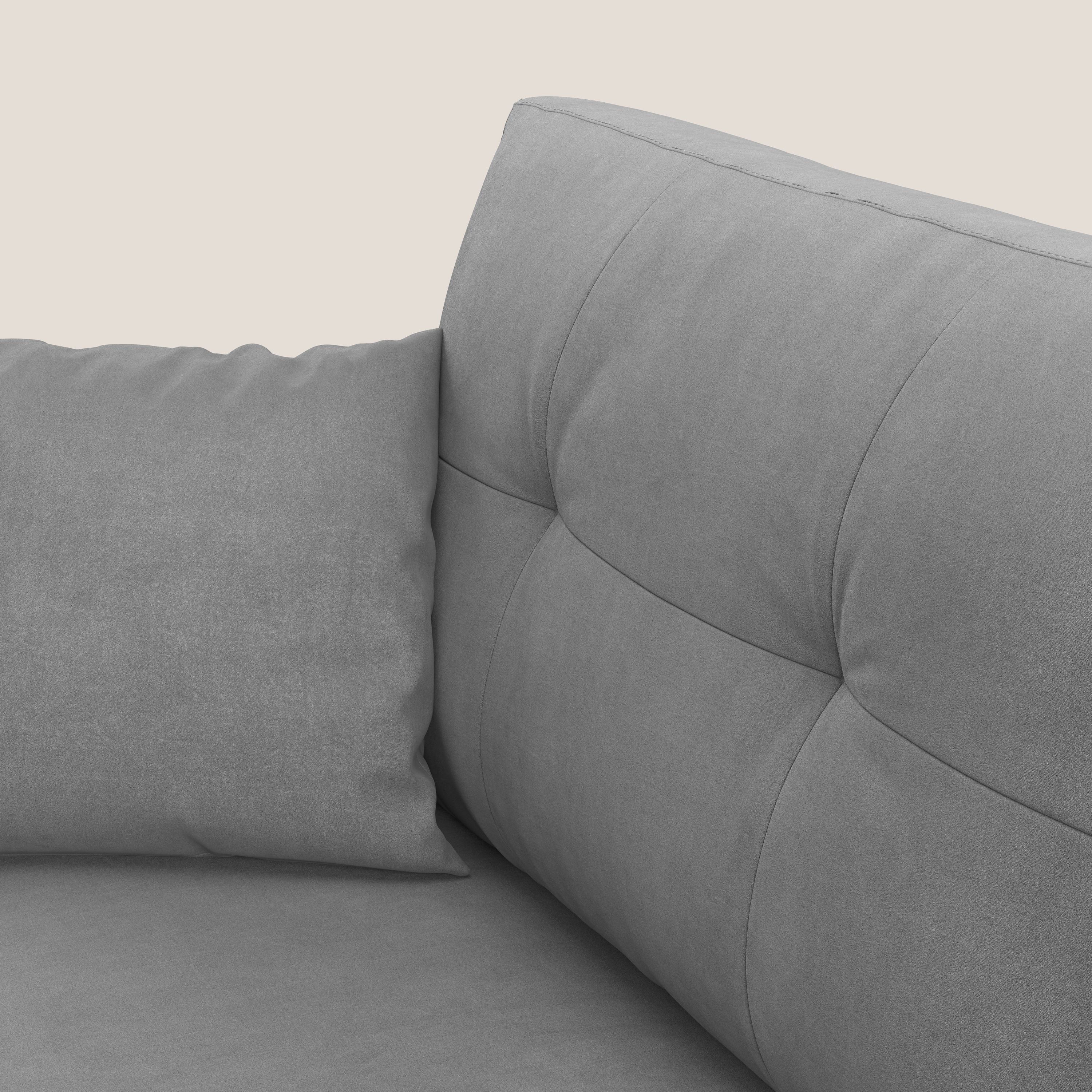 Megan canapé d'angle convertible en microfibre détachable T11 gris - Image 8