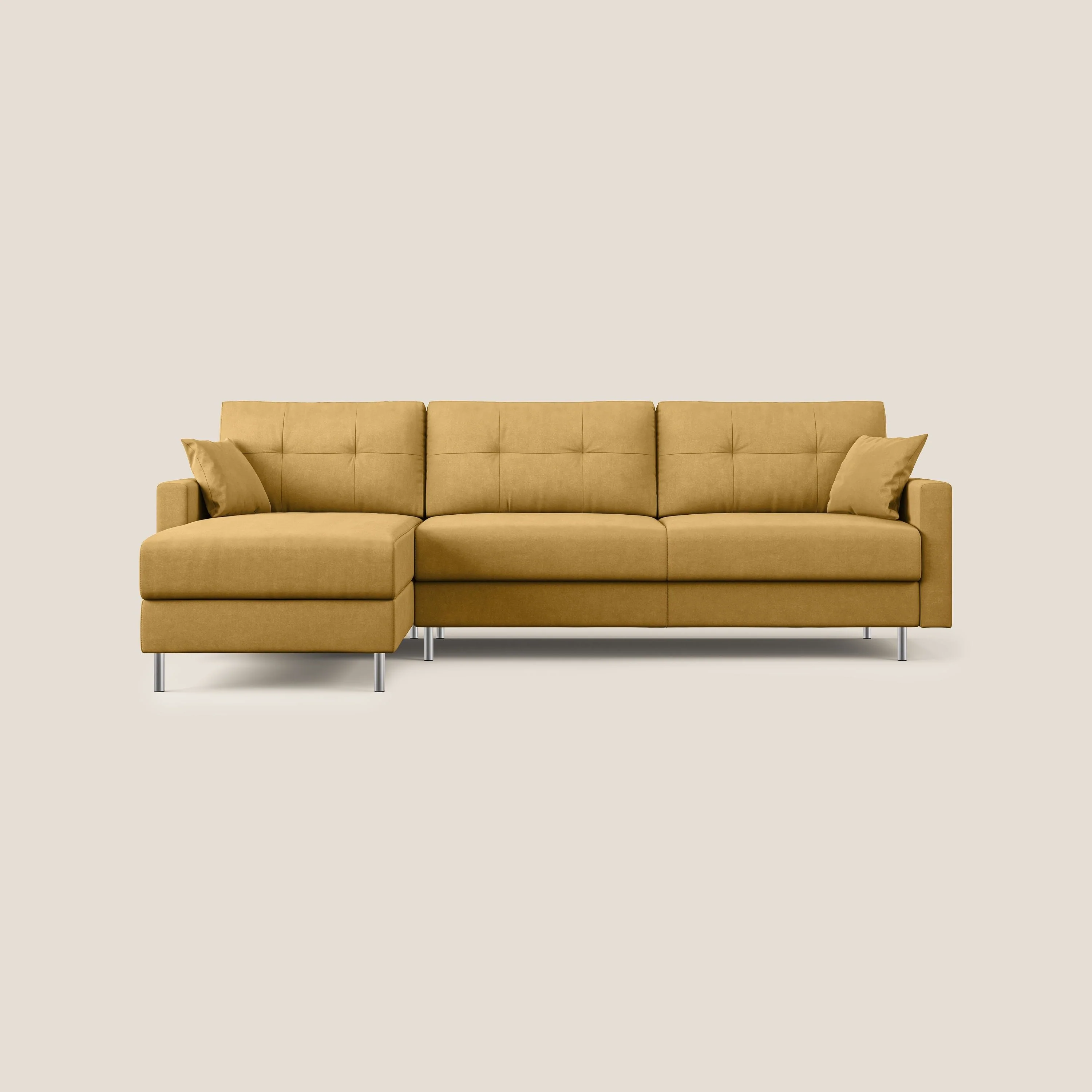 Megan canapé d'angle convertible en microfibre détachable T11 jaune - Image 9