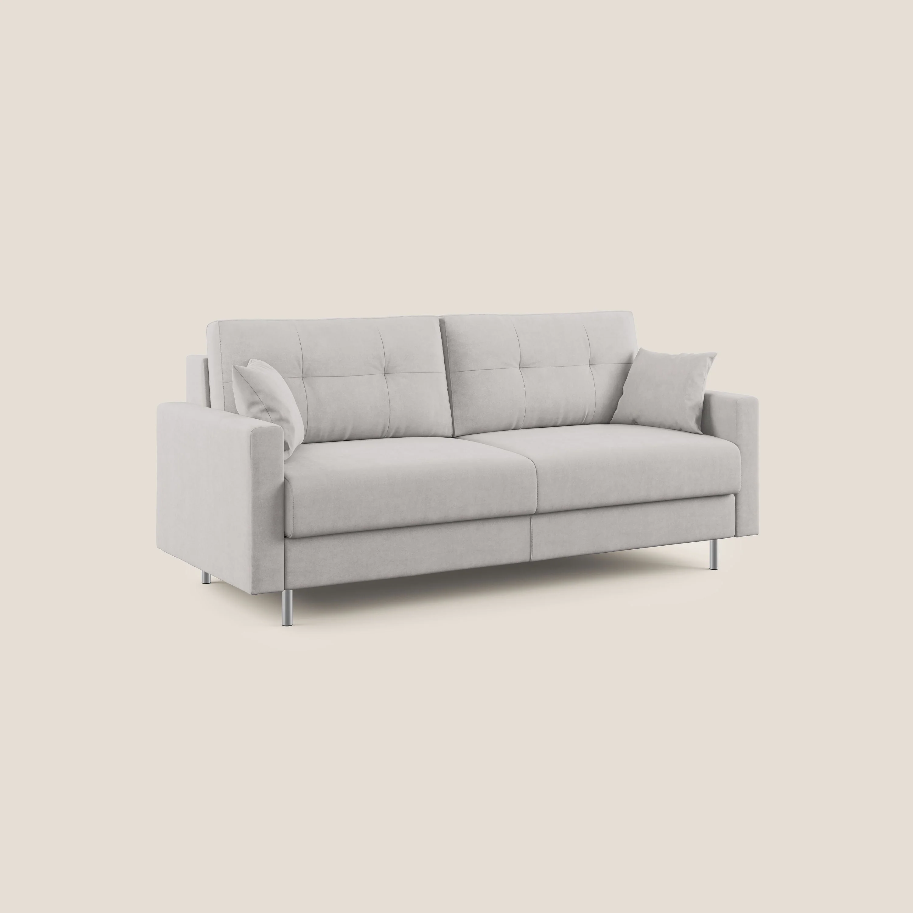 Megan canapé convertible en microfibre détachable T11 gris clair - Image 3