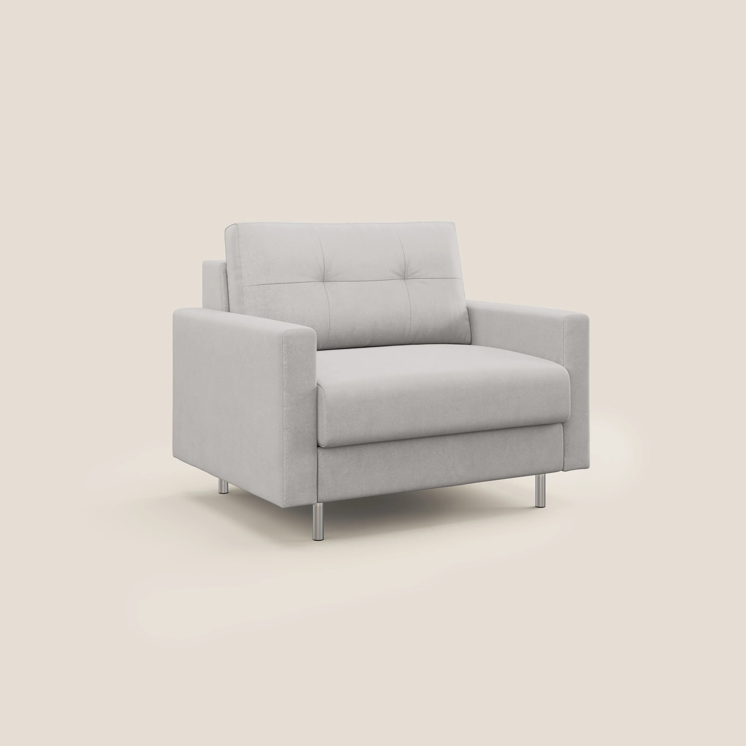 Megan fauteuil convertible en microfibre détachable T11 gris clair - Image 3